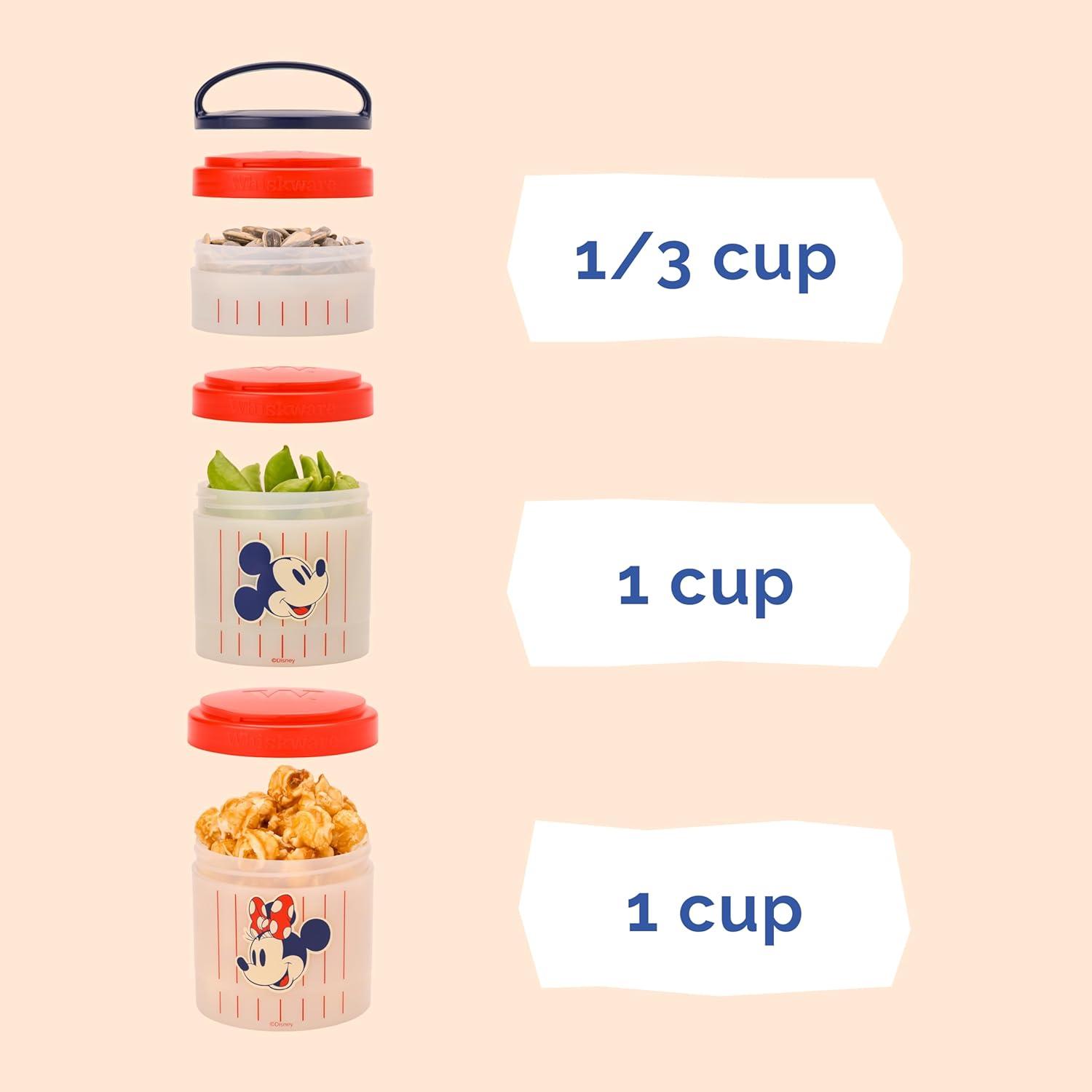 imageWhiskware Bluey Stackable Snack Containers for Babies Toddlers and Kids 3 Stackable Snack Cups for School and Travel Cupholder Friendly Bluey Chloe Bingo and Lila Best BuddiesMickey Minnie