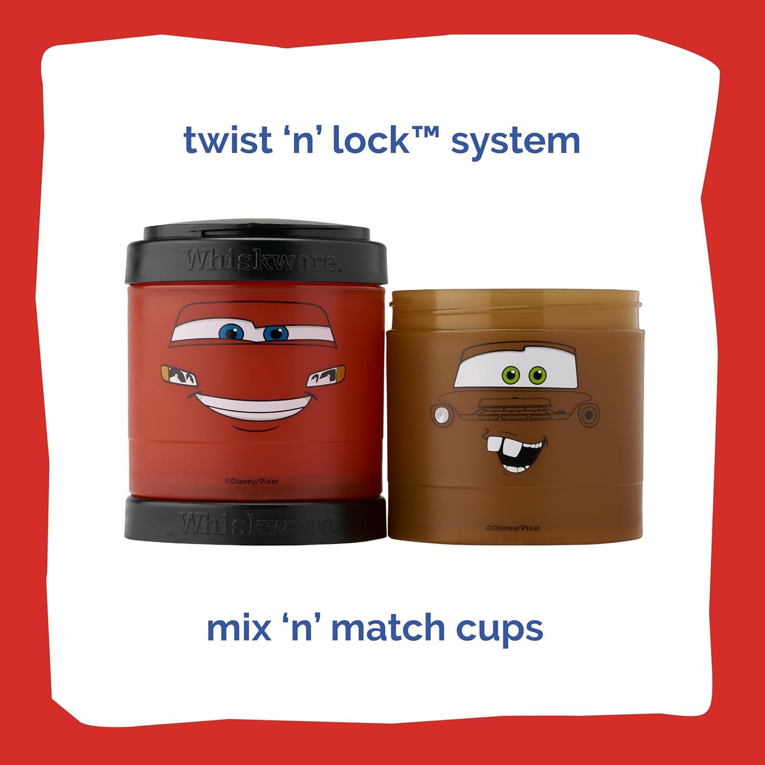 imageWhiskware Bluey Stackable Snack Containers for Babies Toddlers and Kids 3 Stackable Snack Cups for School and Travel Cupholder Friendly Bluey Chloe Bingo and Lila Best BuddiesCars