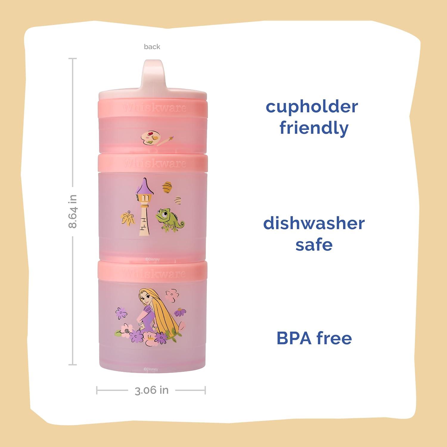 imageWhiskware Bluey Stackable Snack Containers for Babies Toddlers and Kids 3 Stackable Snack Cups for School and Travel Cupholder Friendly Bluey Chloe Bingo and Lila Best BuddiesRapunzel