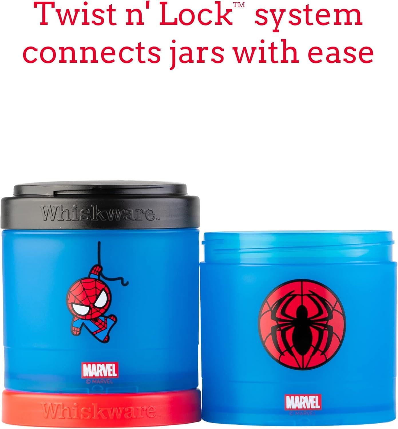 imageWhiskware Bluey Stackable Snack Containers for Babies Toddlers and Kids 3 Stackable Snack Cups for School and Travel Cupholder Friendly Bluey Chloe Bingo and Lila Best BuddiesCaptain America
