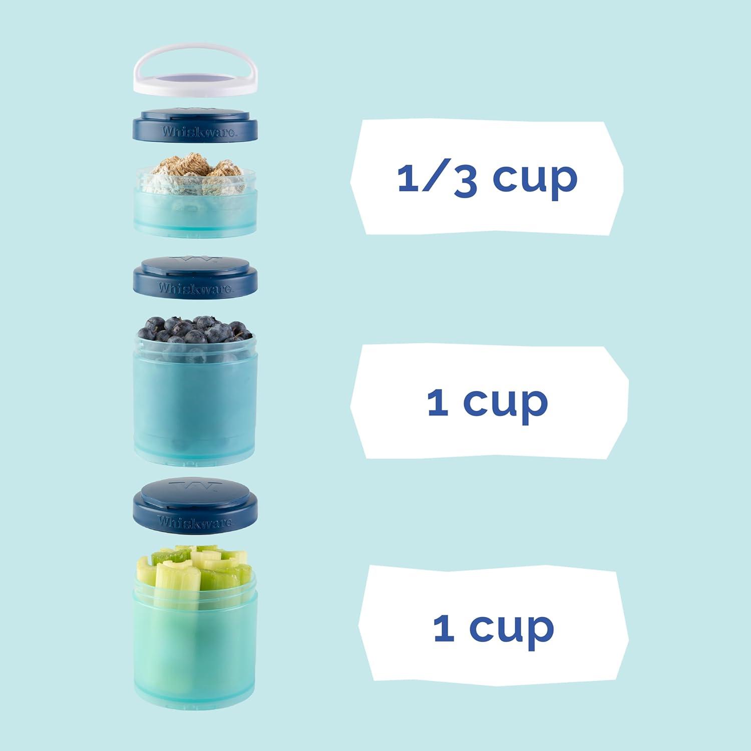 imageWhiskware Bluey Stackable Snack Containers for Babies Toddlers and Kids 3 Stackable Snack Cups for School and Travel Cupholder Friendly Bluey Chloe Bingo and Lila Best BuddiesGlow Webs Glow