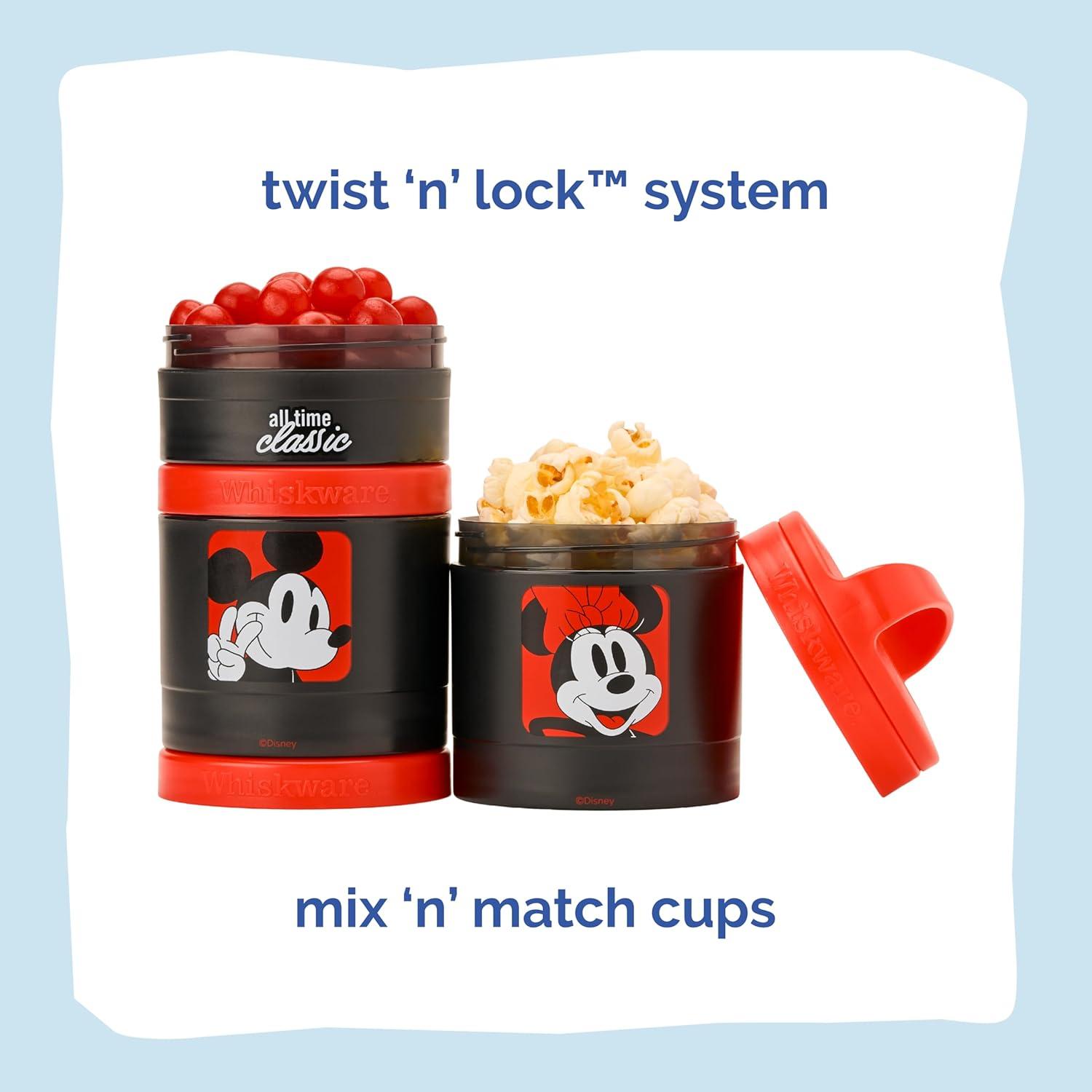 imageWhiskware Bluey Stackable Snack Containers for Kids and Toddlers 3 Stackable Snack Cups for School and Travel Bluey and Bingo HoorayPack of 1All Time Classic