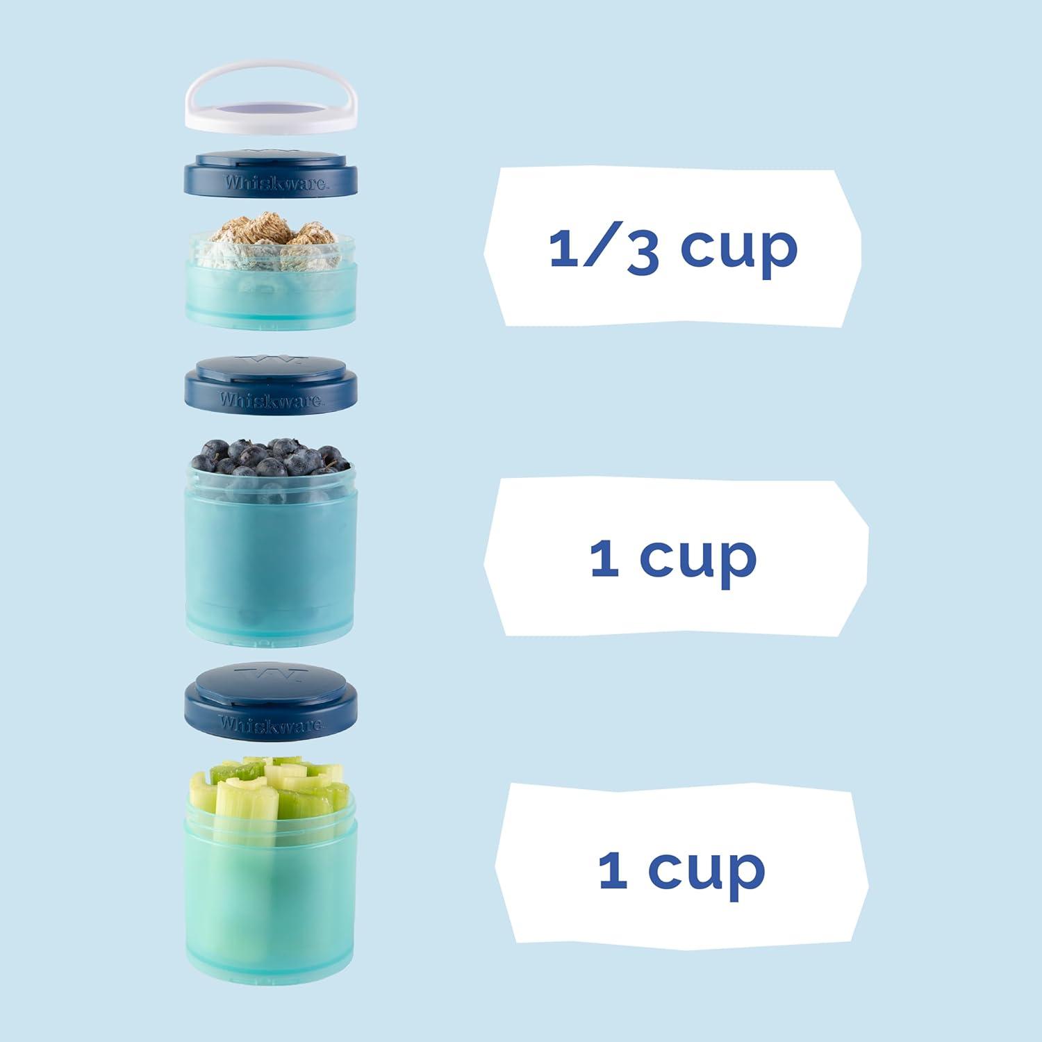 imageWhiskware Bluey Stackable Snack Containers for Kids and Toddlers 3 Stackable Snack Cups for School and Travel Bluey and Bingo HoorayPack of 1All Time Classic