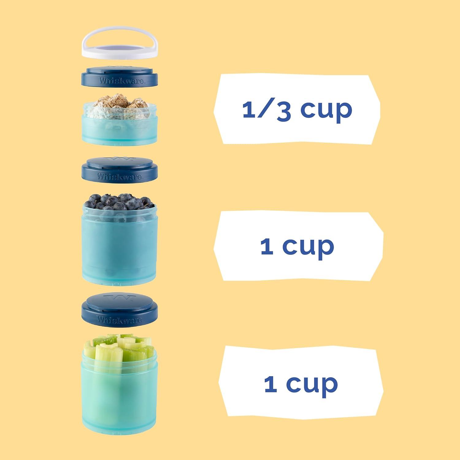 imageWhiskware Bluey Stackable Snack Containers for Kids and Toddlers 3 Stackable Snack Cups for School and Travel Bluey and Bingo HoorayPack of 1Best Buddies