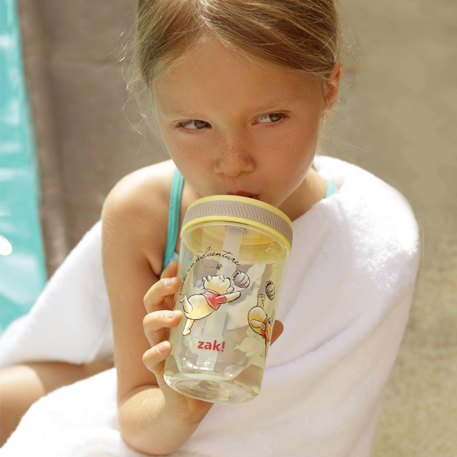 imageZak Designs 15oz Bluey Kelso Tumbler Set LeakProof ScrewOn Lid with Straw Made of Durable Plastic and Silicone Perfect Bundle for Kids 2 Count Pack of 1Disney Winnie the Pooh