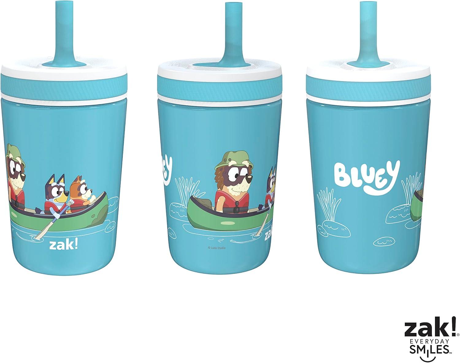 imageZak Designs Bluey Kelso Toddler Cups For Travel or At Home 12oz Vacuum Insulated Stainless Steel Sippy Cup With LeakProof Design is Perfect For Kids Bluey Bingo Grandad MortBluey