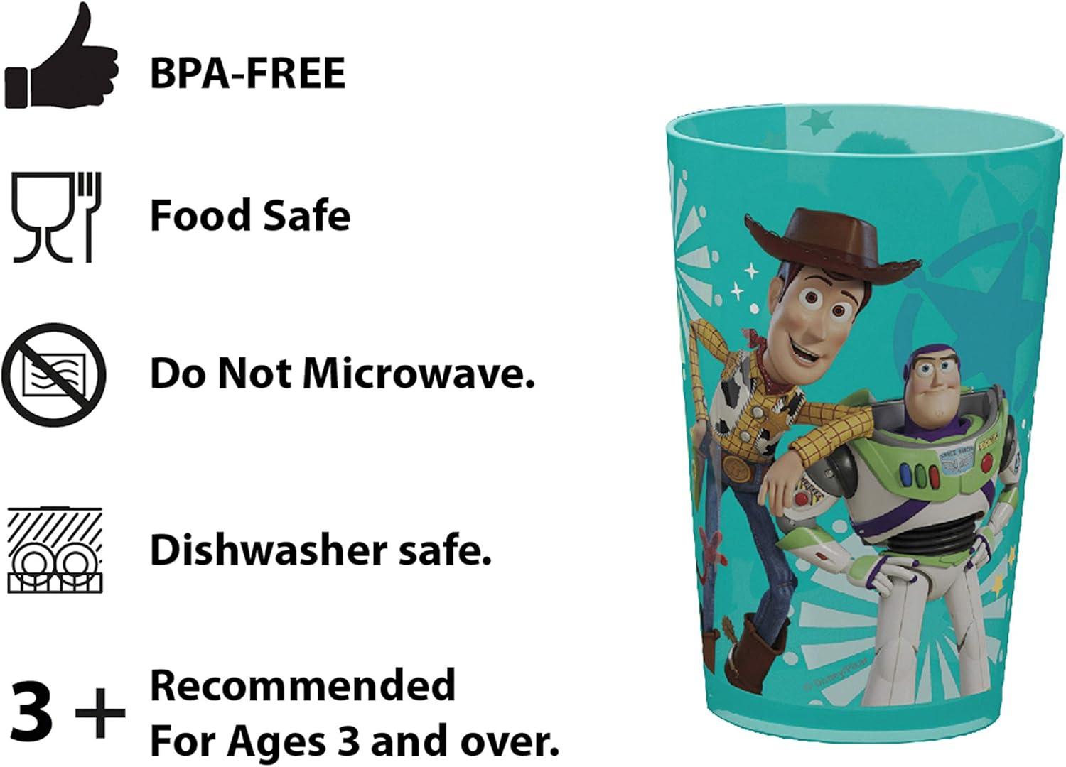 imageZak Designs Bluey Kids Dinnerware Gift Set Includes Plate Bowl Tumbler Water Bottle and Utensil Tableware Made of Durable Material and Perfect for Kids 6 Piece Gift Set BPAFreePixar Toy Story