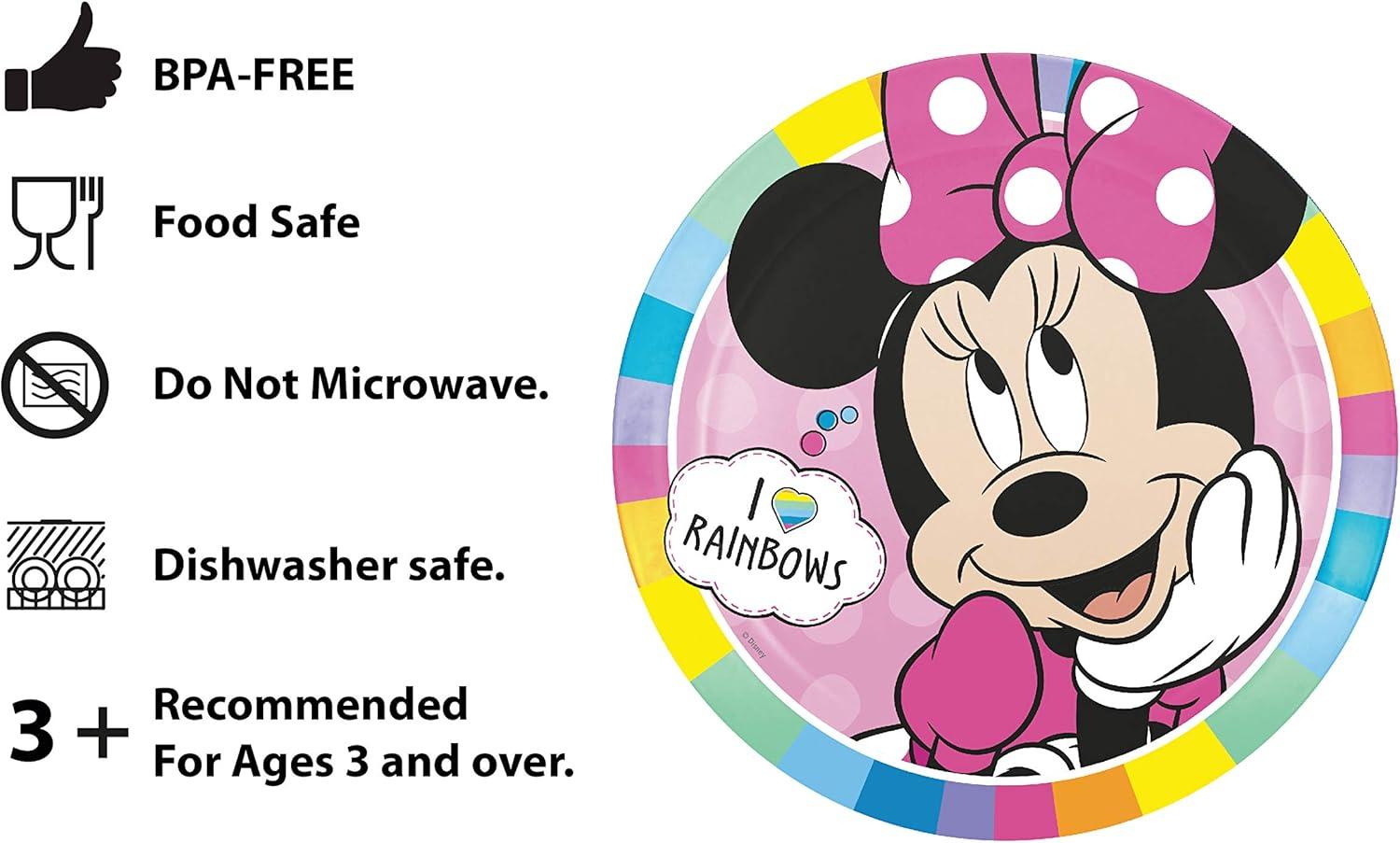 imageZak Designs Bluey Kids Dinnerware Gift Set Includes Plate Bowl Tumbler Water Bottle and Utensil Tableware Made of Durable Material and Perfect for Kids 6 Piece Gift Set BPAFreeMinnie Mouse