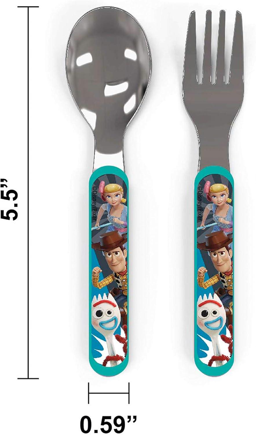 imageZak Designs Bluey Kids Dinnerware Gift Set Includes Plate Bowl Tumbler Water Bottle and Utensil Tableware Made of Durable Material and Perfect for Kids 6 Piece Gift Set BPAFreePixar Toy Story