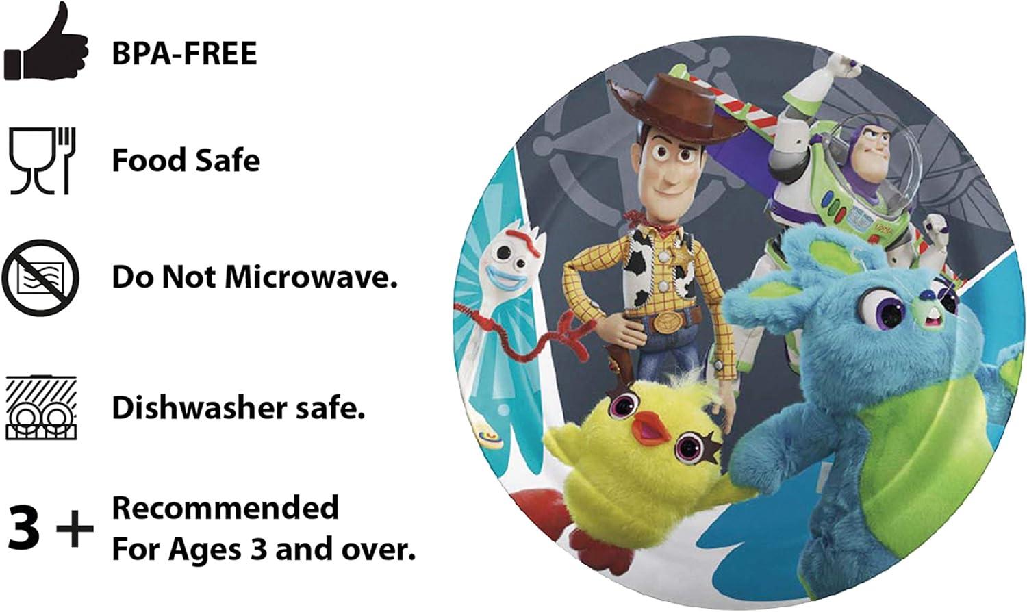 imageZak Designs Bluey Kids Dinnerware Gift Set Includes Plate Bowl Tumbler Water Bottle and Utensil Tableware Made of Durable Material and Perfect for Kids 6 Piece Gift Set BPAFreePixar Toy Story