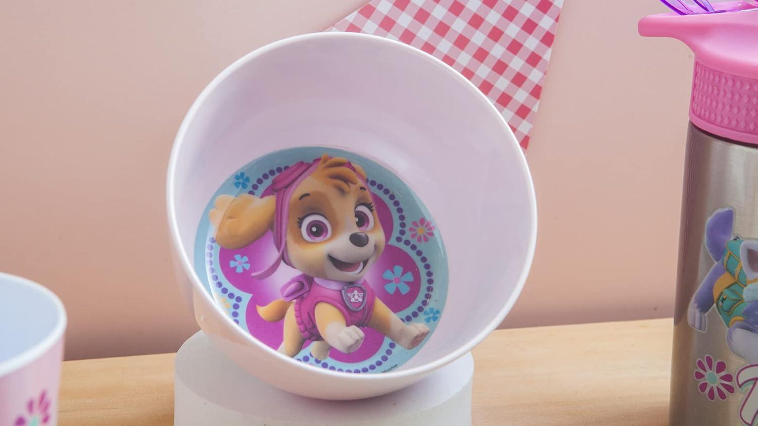 imageZak Designs Bluey Kids Dinnerware Gift Set Includes Plate Bowl Tumbler Water Bottle and Utensil Tableware Made of Durable Material and Perfect for Kids 6 Piece Gift Set BPAFreePAW Patrol Gilrs 6pcs