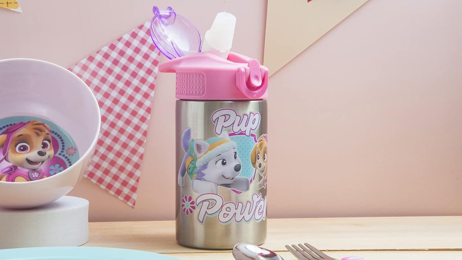 imageZak Designs Bluey Kids Dinnerware Gift Set Includes Plate Bowl Tumbler Water Bottle and Utensil Tableware Made of Durable Material and Perfect for Kids 6 Piece Gift Set BPAFreePAW Patrol Gilrs 6pcs
