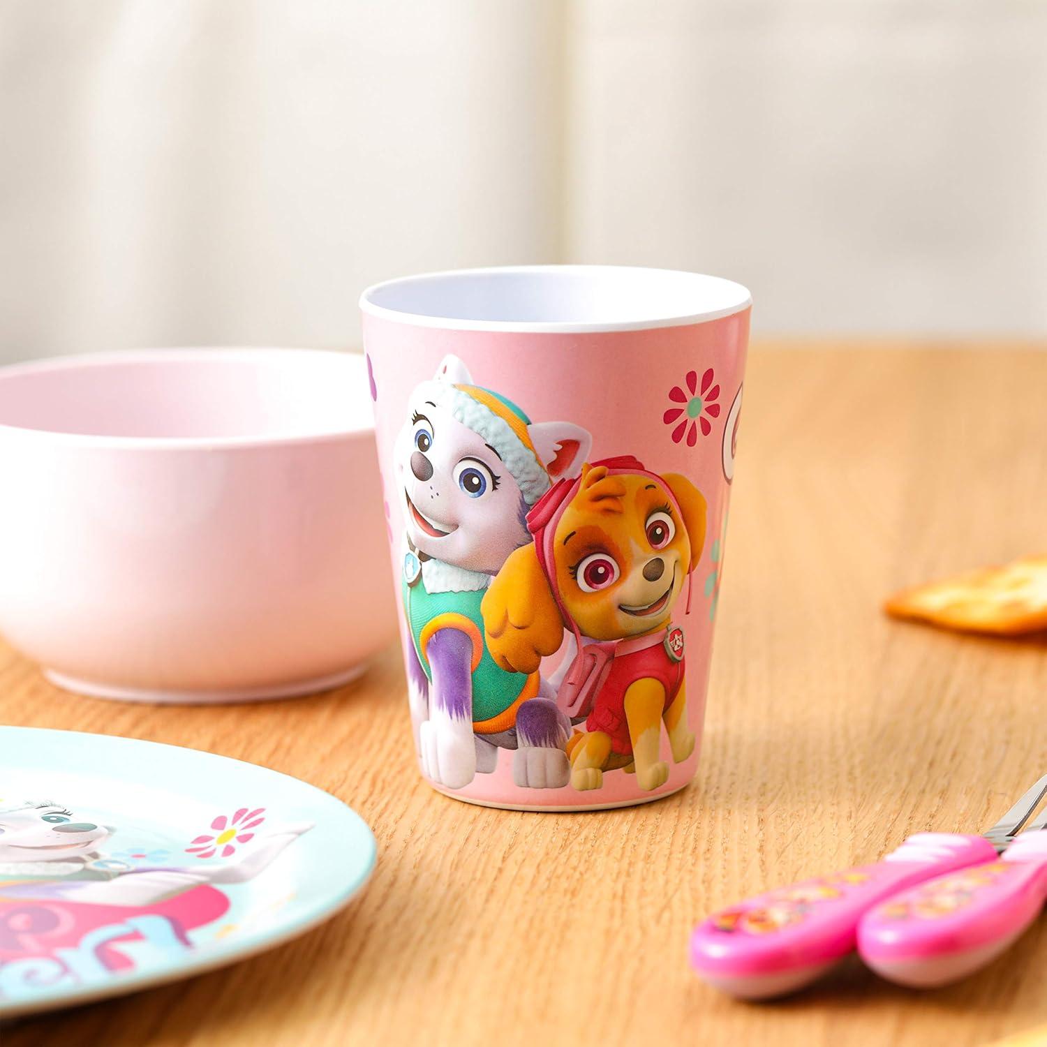 imageZak Designs Bluey Kids Dinnerware Gift Set Includes Plate Bowl Tumbler Water Bottle and Utensil Tableware Made of Durable Material and Perfect for Kids 6 Piece Gift Set BPAFreePAW Patrol Gilrs 6pcs