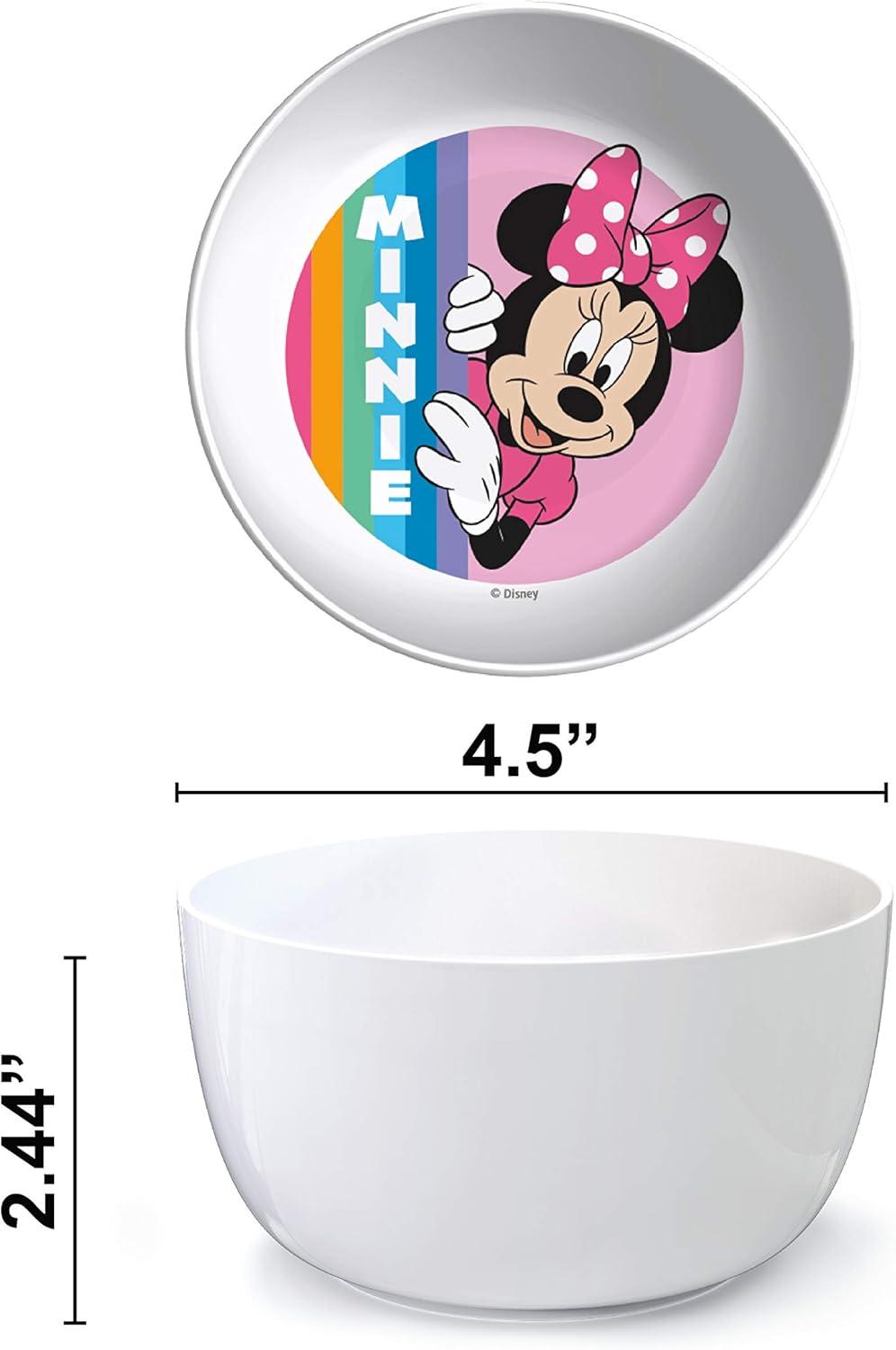 imageZak Designs Bluey Kids Dinnerware Gift Set Includes Plate Bowl Tumbler Water Bottle and Utensil Tableware Made of Durable Material and Perfect for Kids 6 Piece Gift Set BPAFreeMinnie Mouse