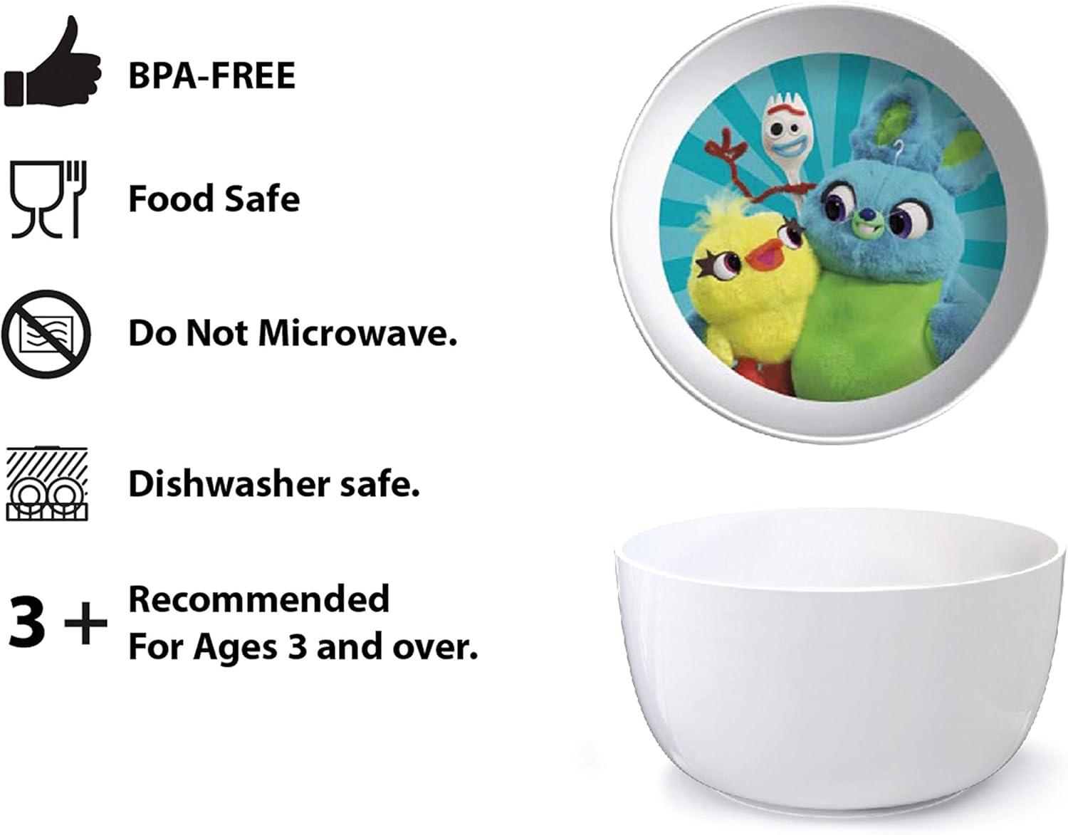 imageZak Designs Bluey Kids Dinnerware Gift Set Includes Plate Bowl Tumbler Water Bottle and Utensil Tableware Made of Durable Material and Perfect for Kids 6 Piece Gift Set BPAFreePixar Toy Story
