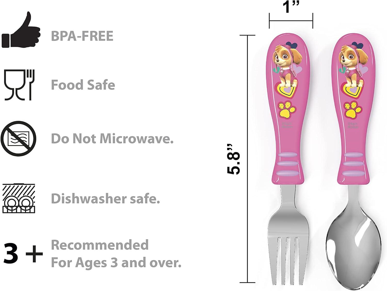 imageZak Designs Bluey Kids Dinnerware Gift Set Includes Plate Bowl Tumbler Water Bottle and Utensil Tableware Made of Durable Material and Perfect for Kids 6 Piece Gift Set BPAFreePAW Patrol Gilrs 6pcs
