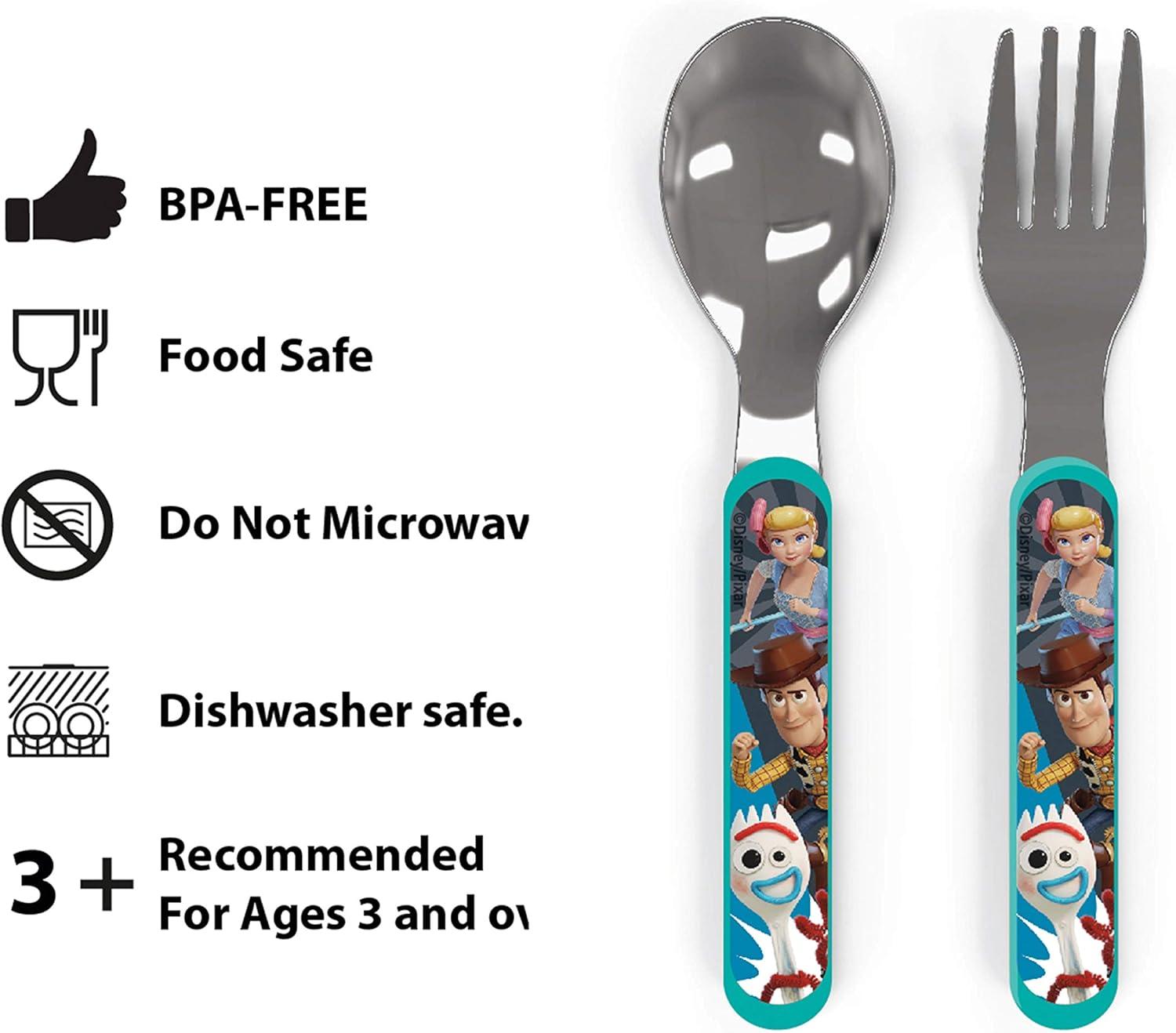 imageZak Designs Bluey Kids Dinnerware Gift Set Includes Plate Bowl Tumbler Water Bottle and Utensil Tableware Made of Durable Material and Perfect for Kids 6 Piece Gift Set BPAFreePixar Toy Story