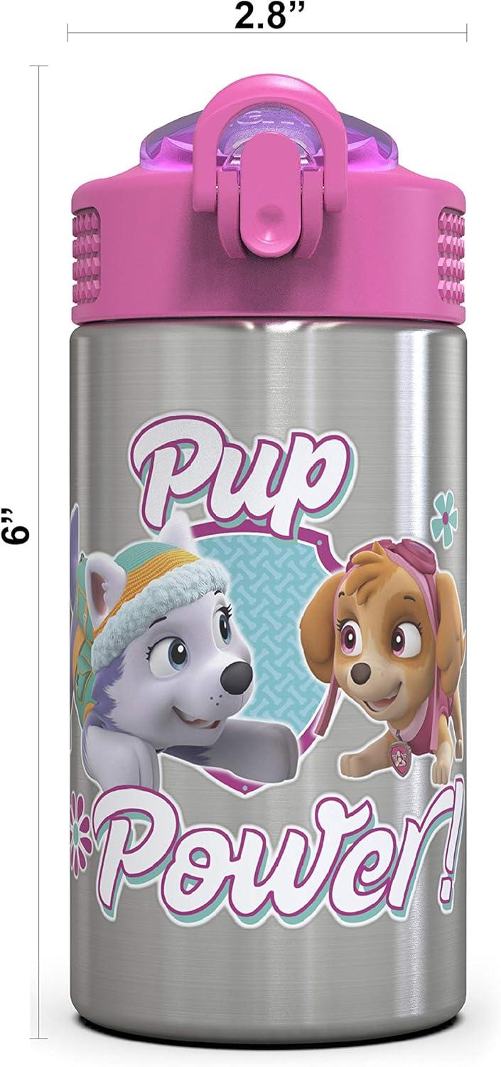 imageZak Designs Bluey Kids Dinnerware Gift Set Includes Plate Bowl Tumbler Water Bottle and Utensil Tableware Made of Durable Material and Perfect for Kids 6 Piece Gift Set BPAFreePAW Patrol Gilrs 6pcs