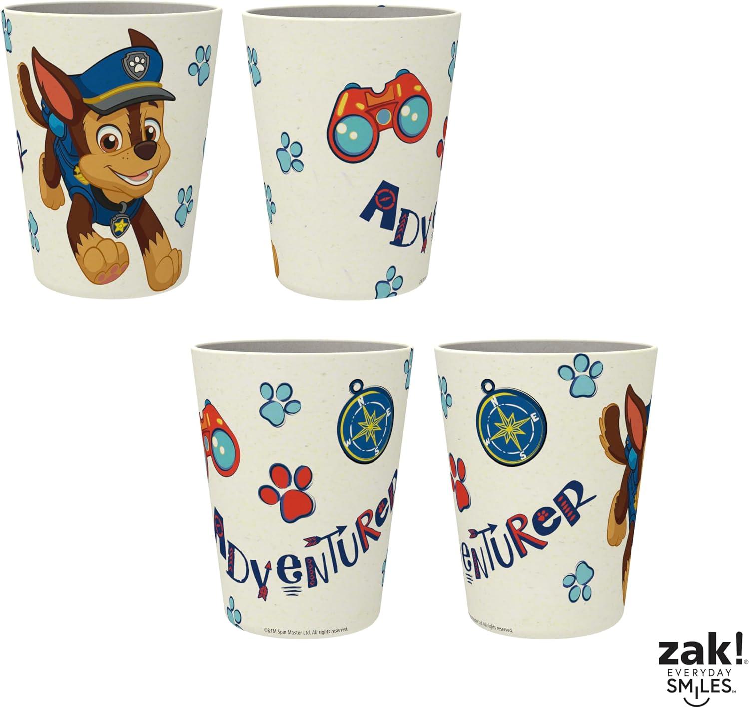 imageZak Designs Bluey Kids Dinnerware Set 3 Pieces Durable and Sustainable Melamine Bamboo Plate Bowl and Tumbler are Perfect For Dinner Time With Family Bluey Bingo Bandit ChilliPAW Patrol Chase Marshall Skye