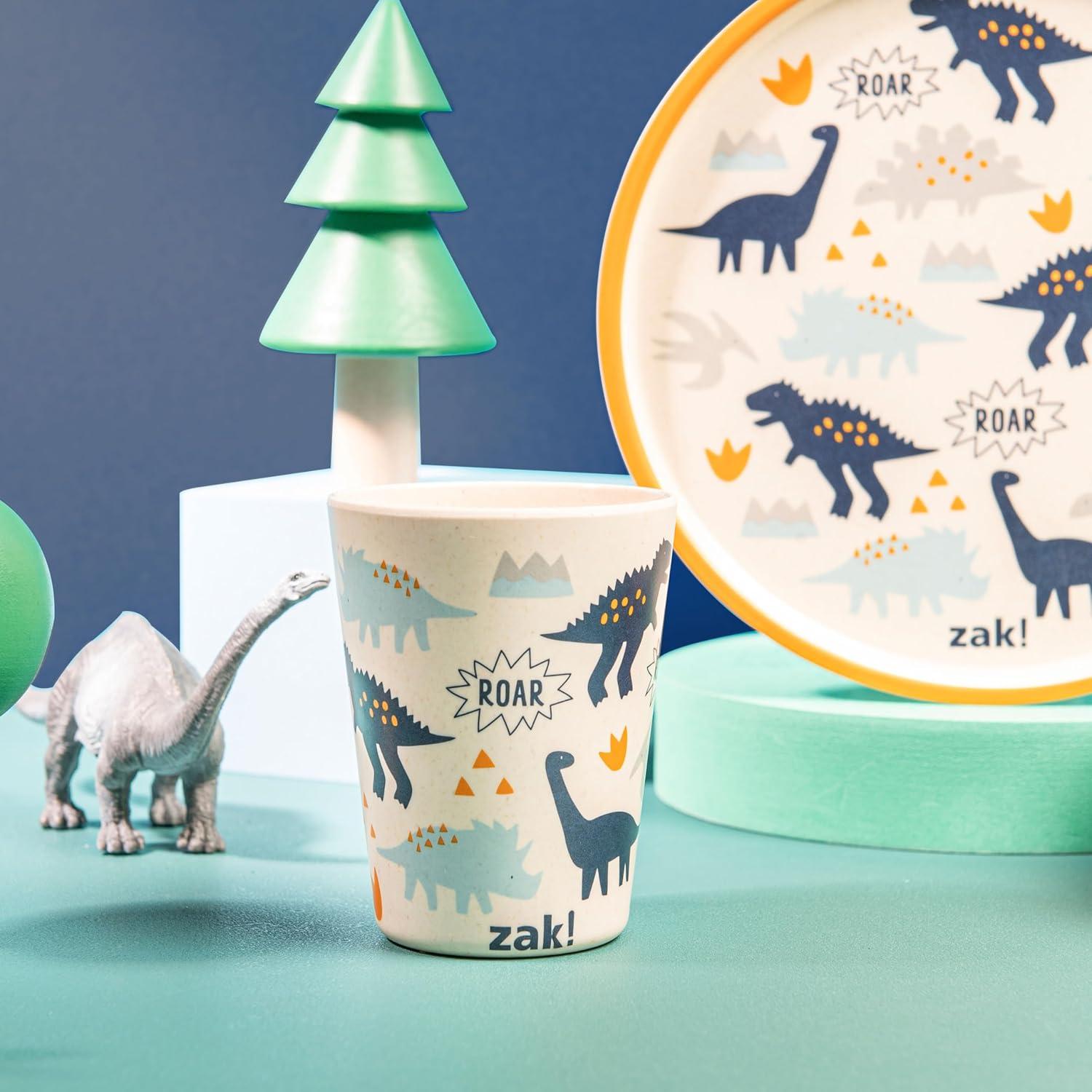 imageZak Designs Bluey Kids Dinnerware Set 3 Pieces Durable and Sustainable Melamine Bamboo Plate Bowl and Tumbler are Perfect For Dinner Time With Family Bluey Bingo Bandit ChilliZaksaurus