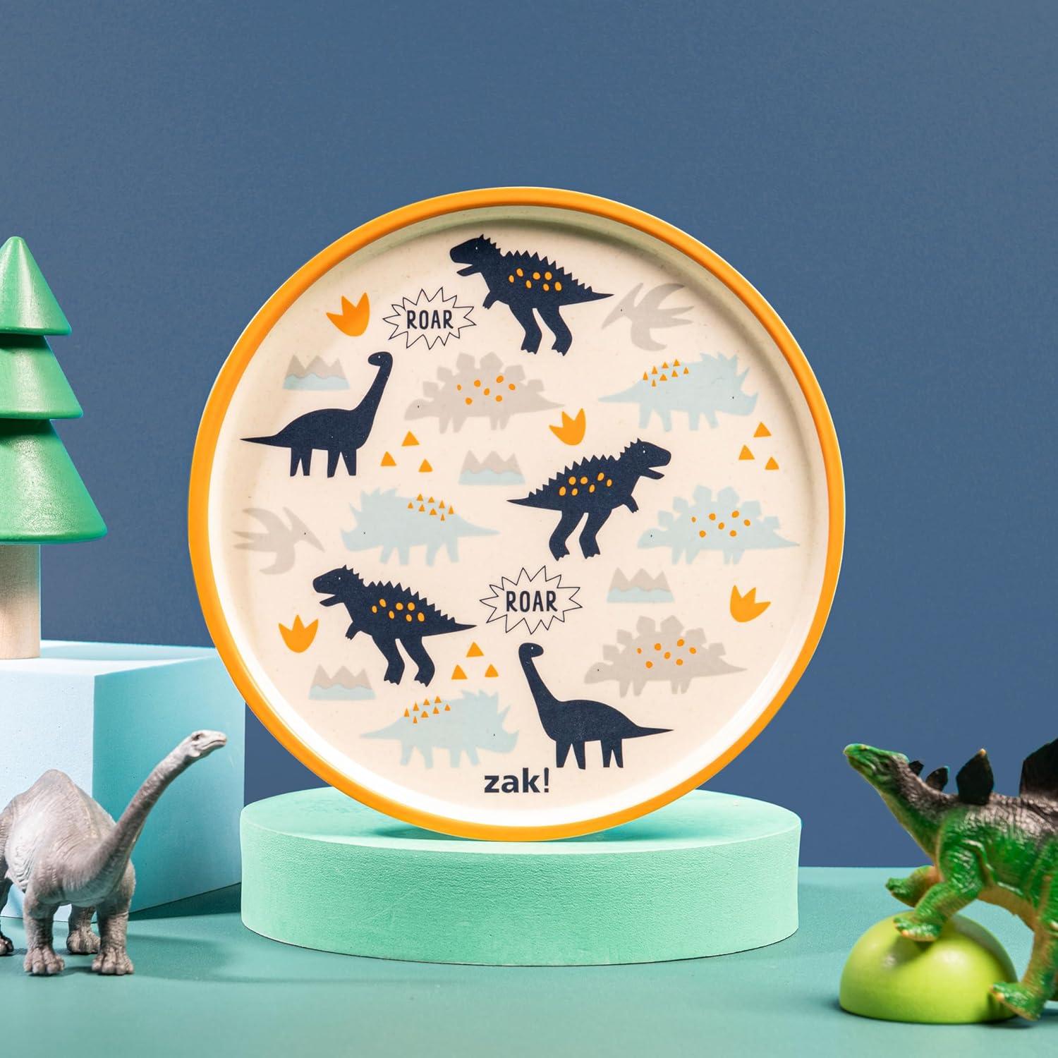 imageZak Designs Bluey Kids Dinnerware Set 3 Pieces Durable and Sustainable Melamine Bamboo Plate Bowl and Tumbler are Perfect For Dinner Time With Family Bluey Bingo Bandit ChilliZaksaurus