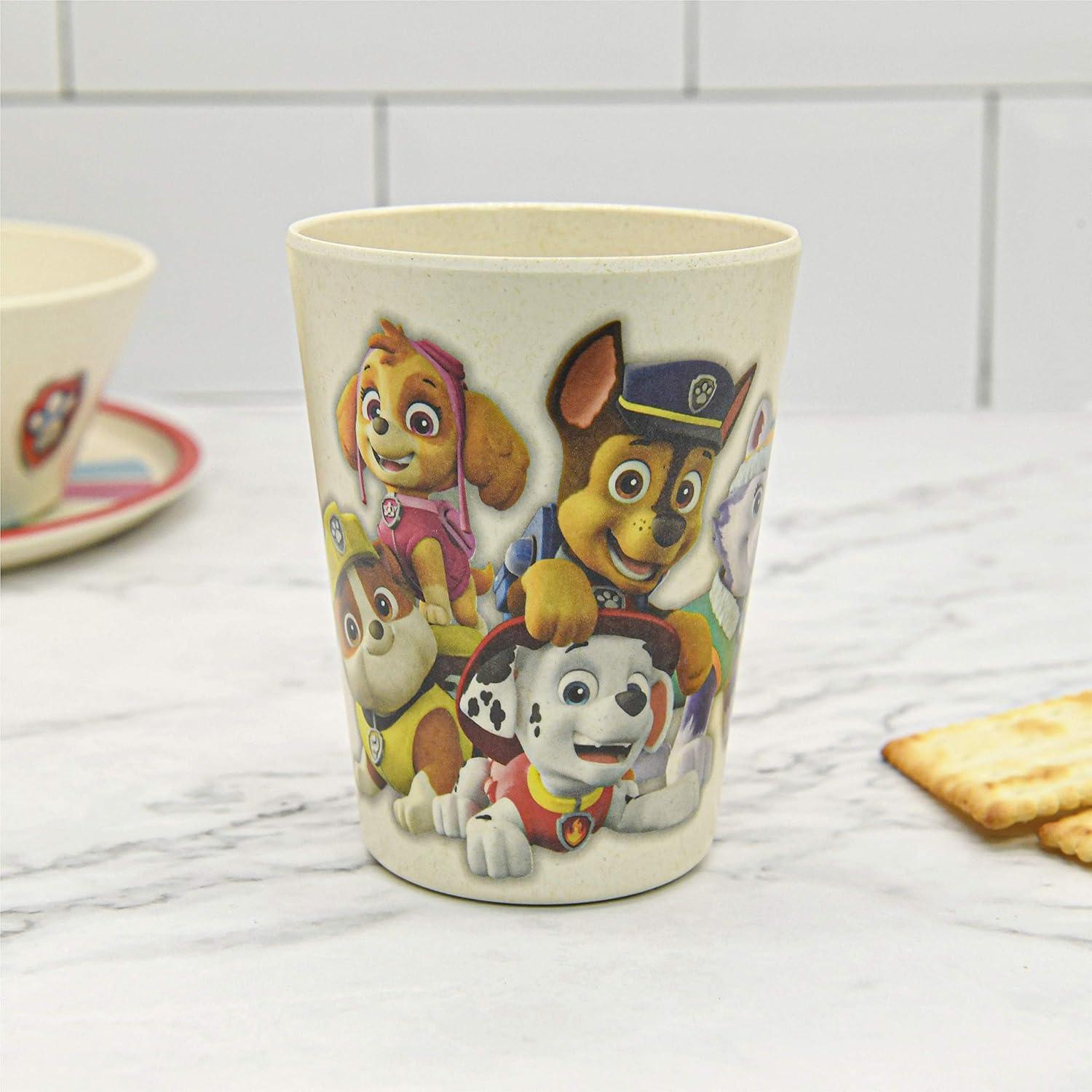 imageZak Designs Bluey Kids Dinnerware Set 3 Pieces Durable and Sustainable Melamine Bamboo Plate Bowl and Tumbler are Perfect For Dinner Time With Family Bluey Bingo Bandit ChilliPaw Patrol