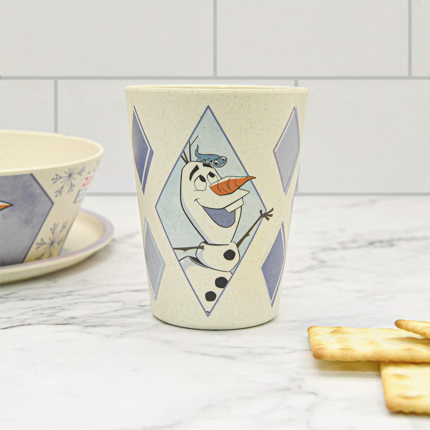 imageZak Designs Bluey Kids Dinnerware Set 3 Pieces Durable and Sustainable Melamine Bamboo Plate Bowl and Tumbler are Perfect For Dinner Time With Family Bluey Bingo Bandit ChilliDisney Frozen 2
