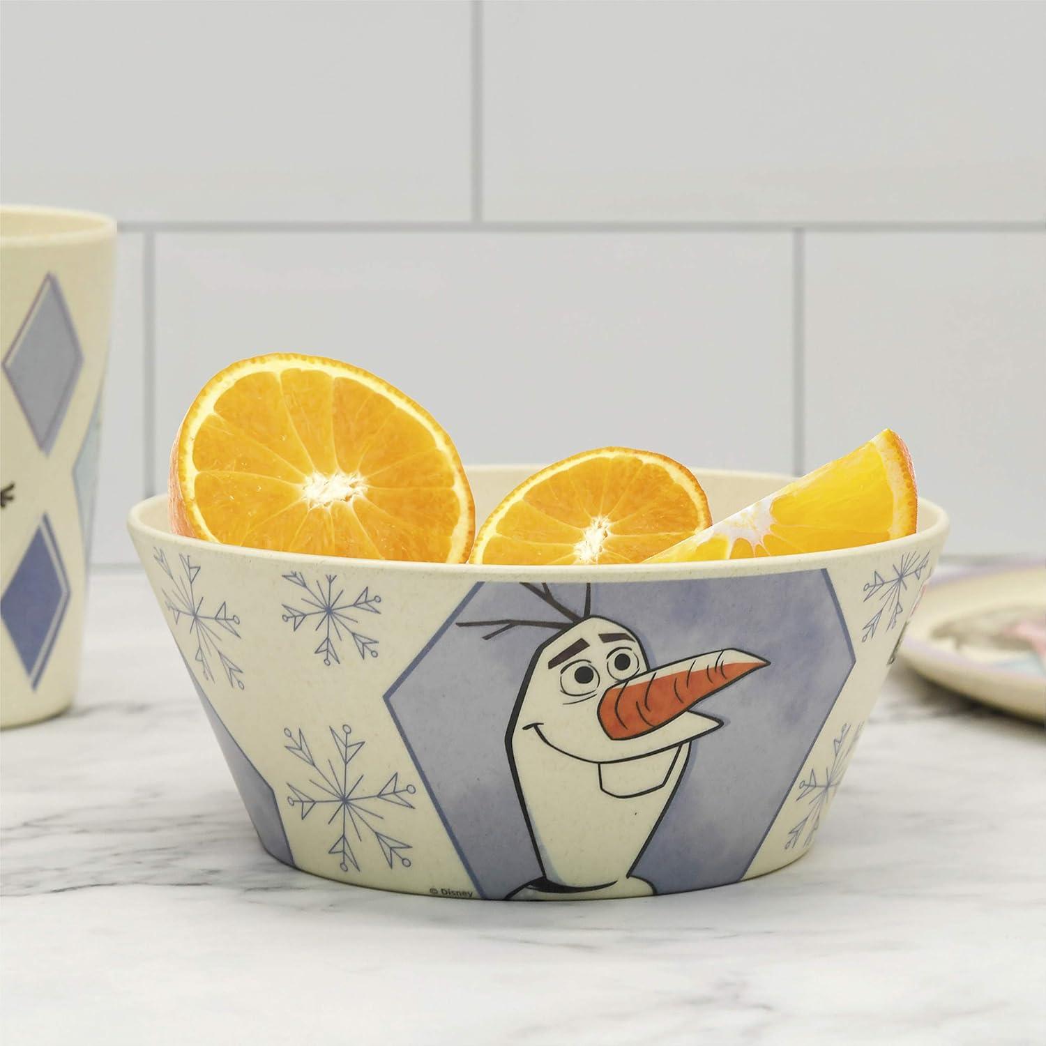 imageZak Designs Bluey Kids Dinnerware Set 3 Pieces Durable and Sustainable Melamine Bamboo Plate Bowl and Tumbler are Perfect For Dinner Time With Family Bluey Bingo Bandit ChilliDisney Frozen 2