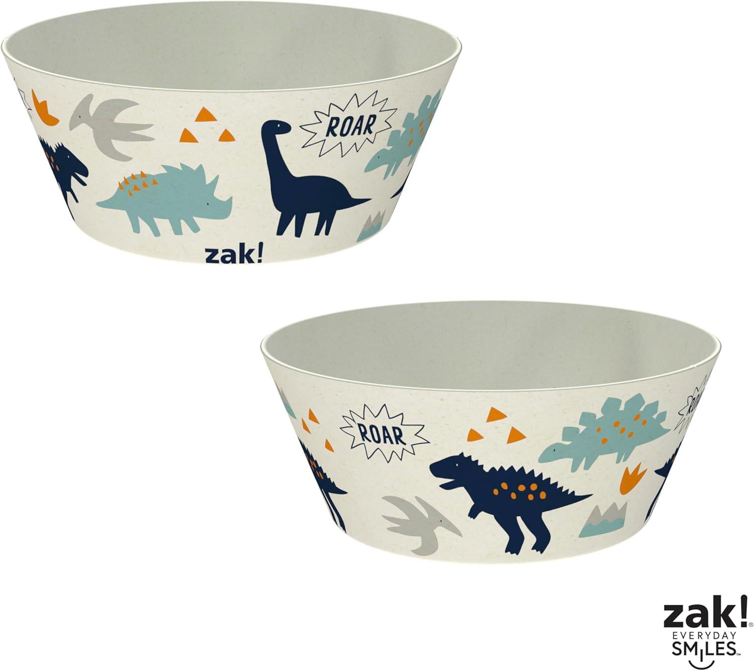 imageZak Designs Bluey Kids Dinnerware Set 3 Pieces Durable and Sustainable Melamine Bamboo Plate Bowl and Tumbler are Perfect For Dinner Time With Family Bluey Bingo Bandit ChilliZaksaurus