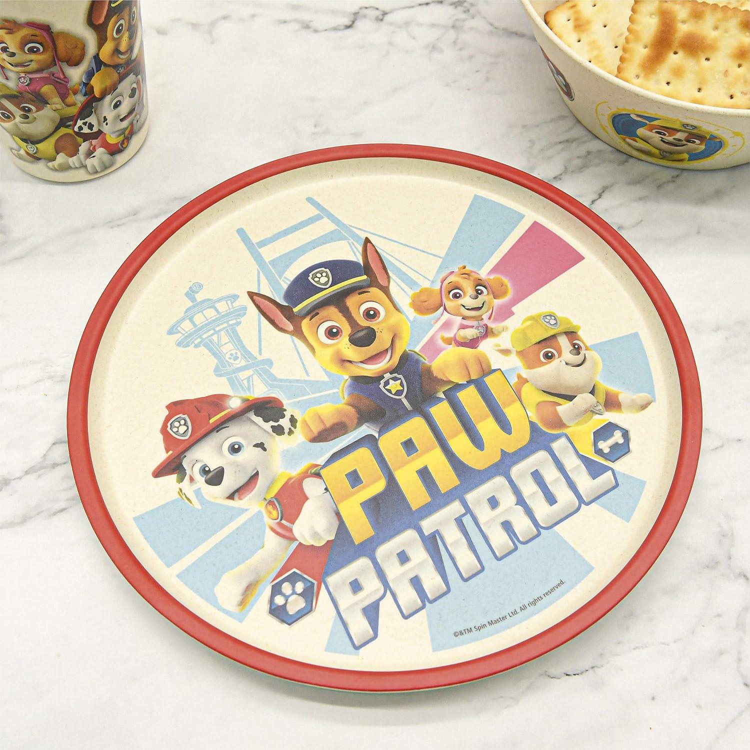 imageZak Designs Bluey Kids Dinnerware Set 3 Pieces Durable and Sustainable Melamine Bamboo Plate Bowl and Tumbler are Perfect For Dinner Time With Family Bluey Bingo Bandit ChilliPaw Patrol