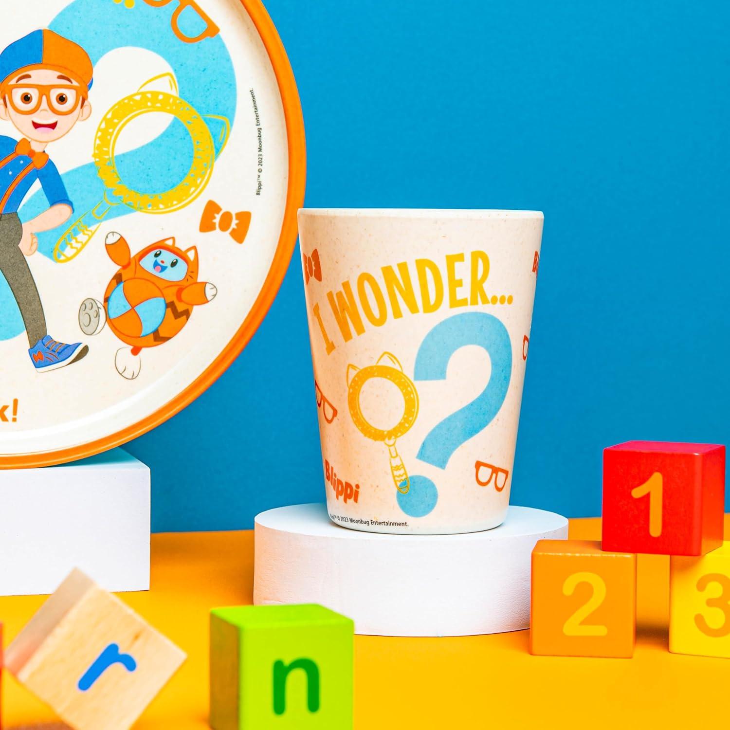 imageZak Designs Bluey Kids Dinnerware Set 3 Pieces Durable and Sustainable Melamine Bamboo Plate Bowl and Tumbler are Perfect For Dinner Time With Family Bluey Bingo Bandit ChilliBlippi