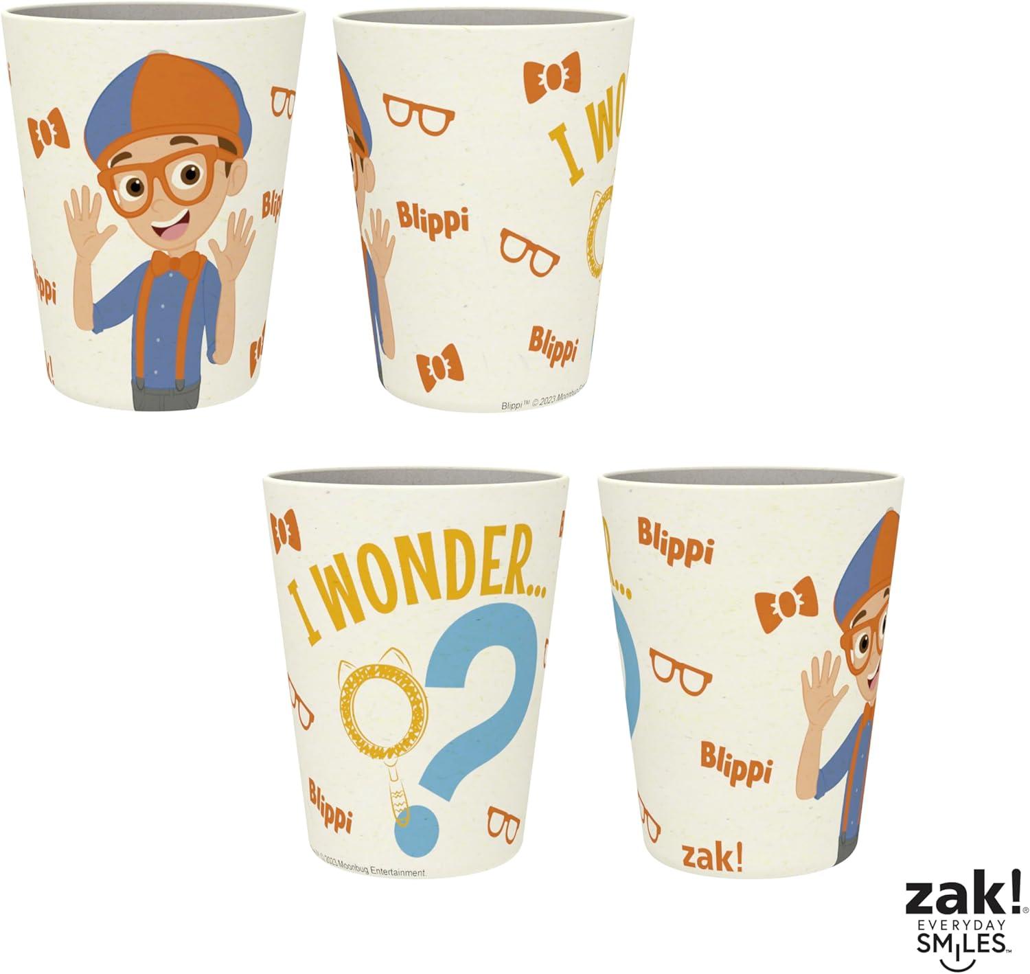 imageZak Designs Bluey Kids Dinnerware Set 3 Pieces Durable and Sustainable Melamine Bamboo Plate Bowl and Tumbler are Perfect For Dinner Time With Family Bluey Bingo Bandit ChilliBlippi