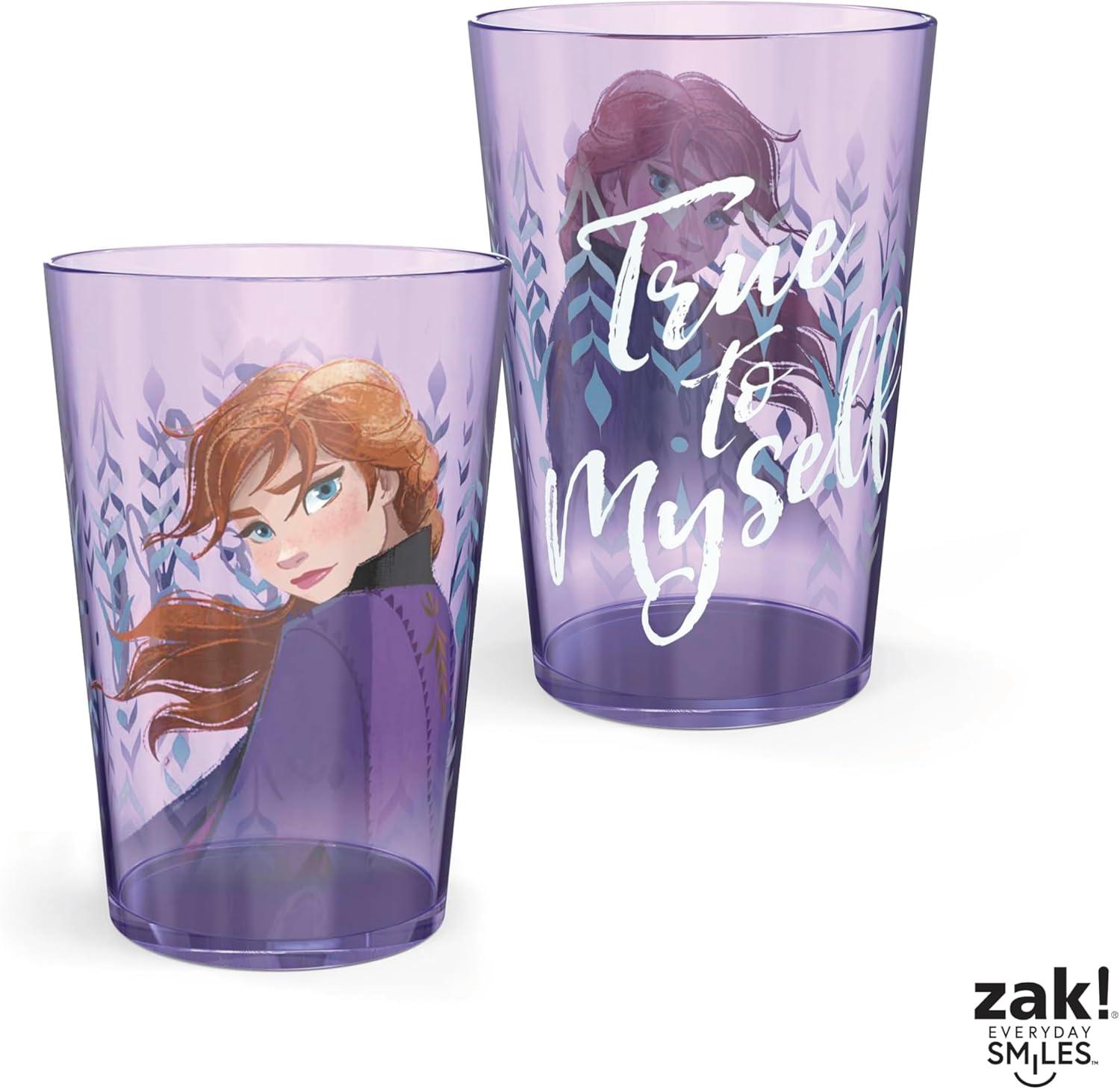 imageZak Designs Bluey Nesting Tumbler Set Includes Durable Plastic Cups with Variety Artwork Fun Drinkware is Perfect for Kids 145 oz 4Pack NonBPAAnna Elsa Olaf