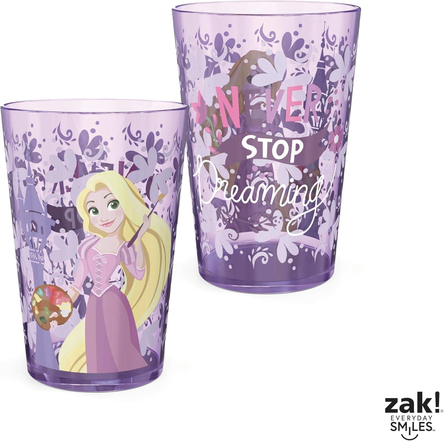 imageZak Designs Bluey Nesting Tumbler Set Includes Durable Plastic Cups with Variety Artwork Fun Drinkware is Perfect for Kids 145 oz 4Pack NonBPABelle Jasmine Ariel