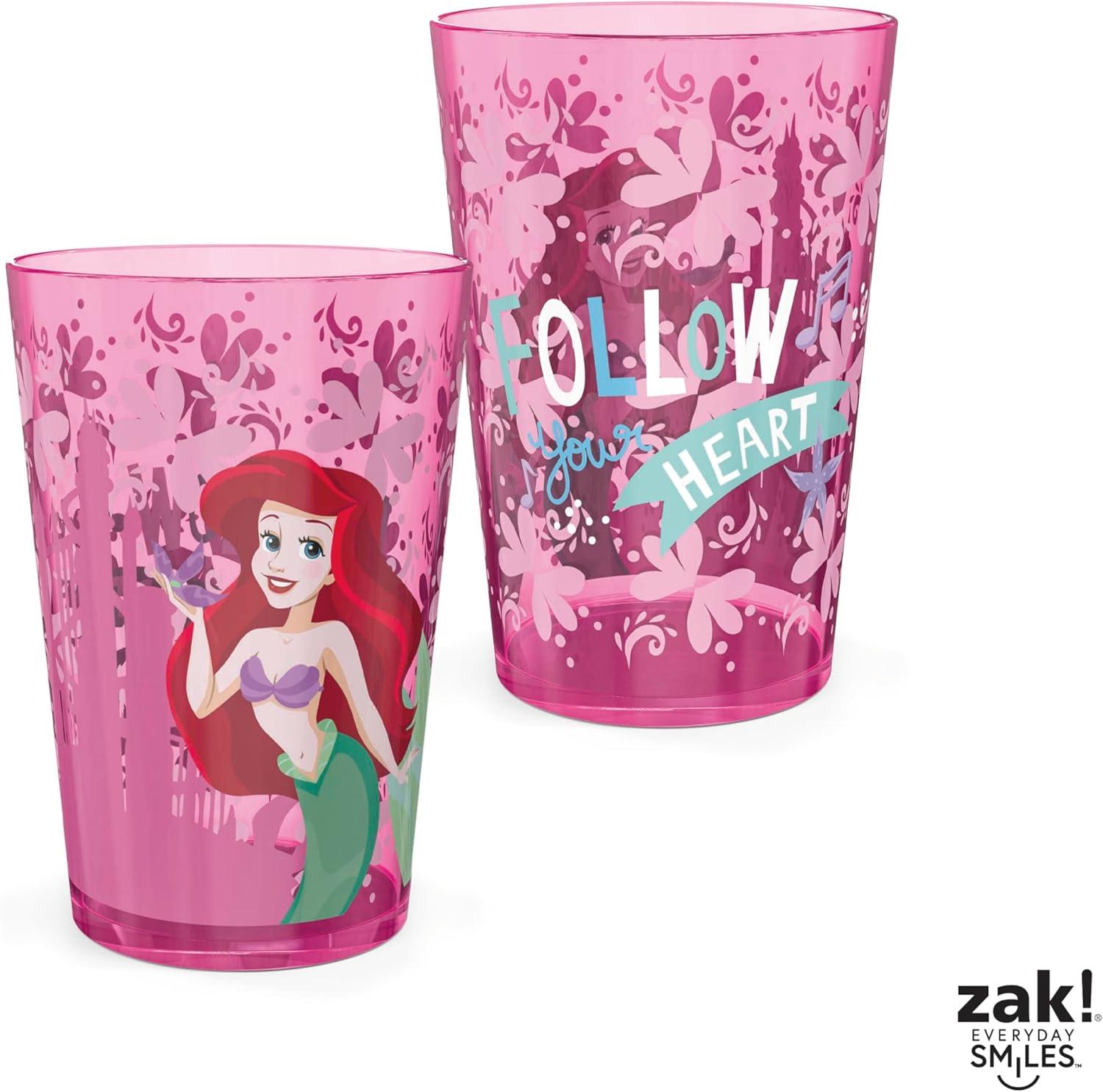 imageZak Designs Bluey Nesting Tumbler Set Includes Durable Plastic Cups with Variety Artwork Fun Drinkware is Perfect for Kids 145 oz 4Pack NonBPABelle Jasmine Ariel