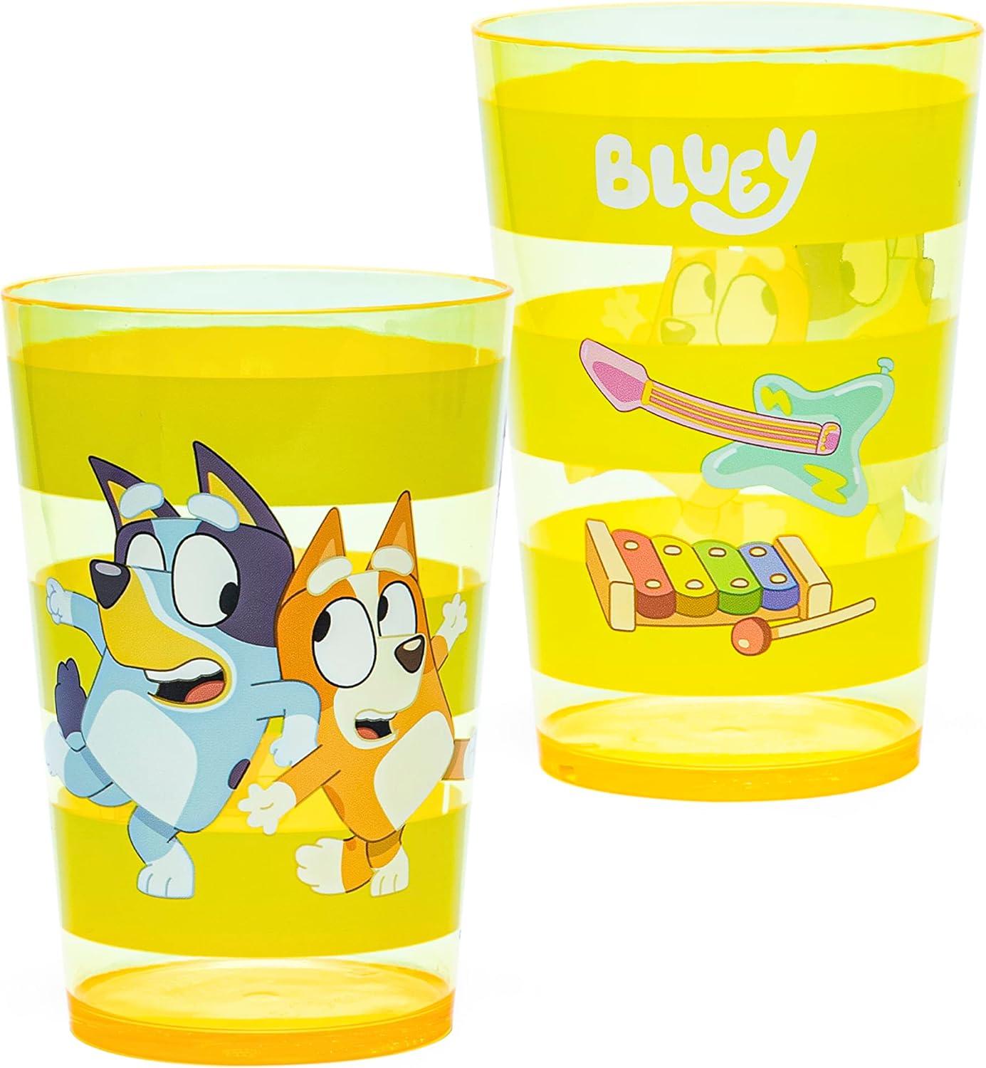 imageZak Designs Bluey Nesting Tumbler Set Includes Durable Plastic Cups with Variety Artwork Fun Drinkware is Perfect for Kids 145 oz 4Pack NonBPABluey