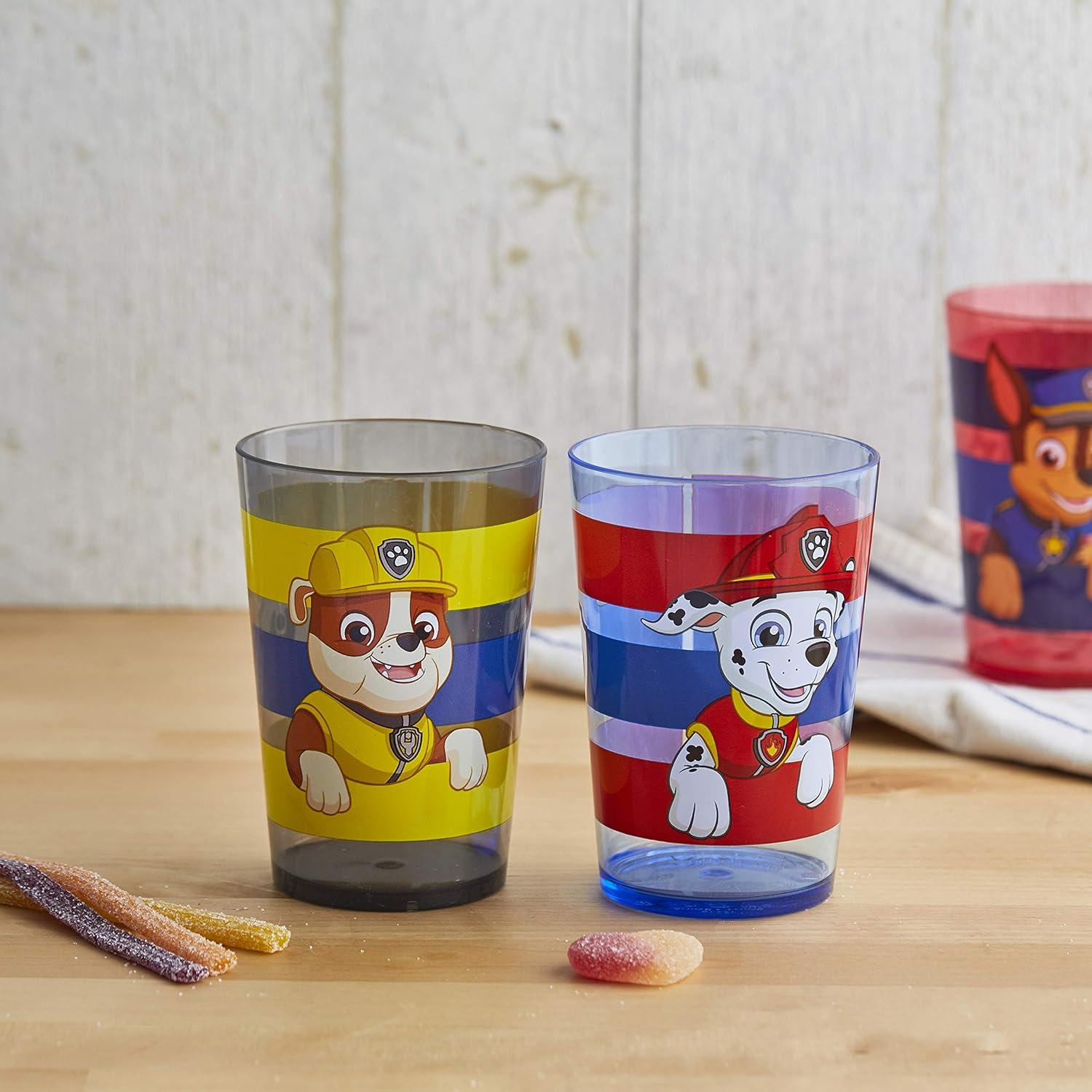 imageZak Designs Bluey Nesting Tumbler Set Includes Durable Plastic Cups with Variety Artwork Fun Drinkware is Perfect for Kids 145 oz 4Pack NonBPAChase Marshall Skye