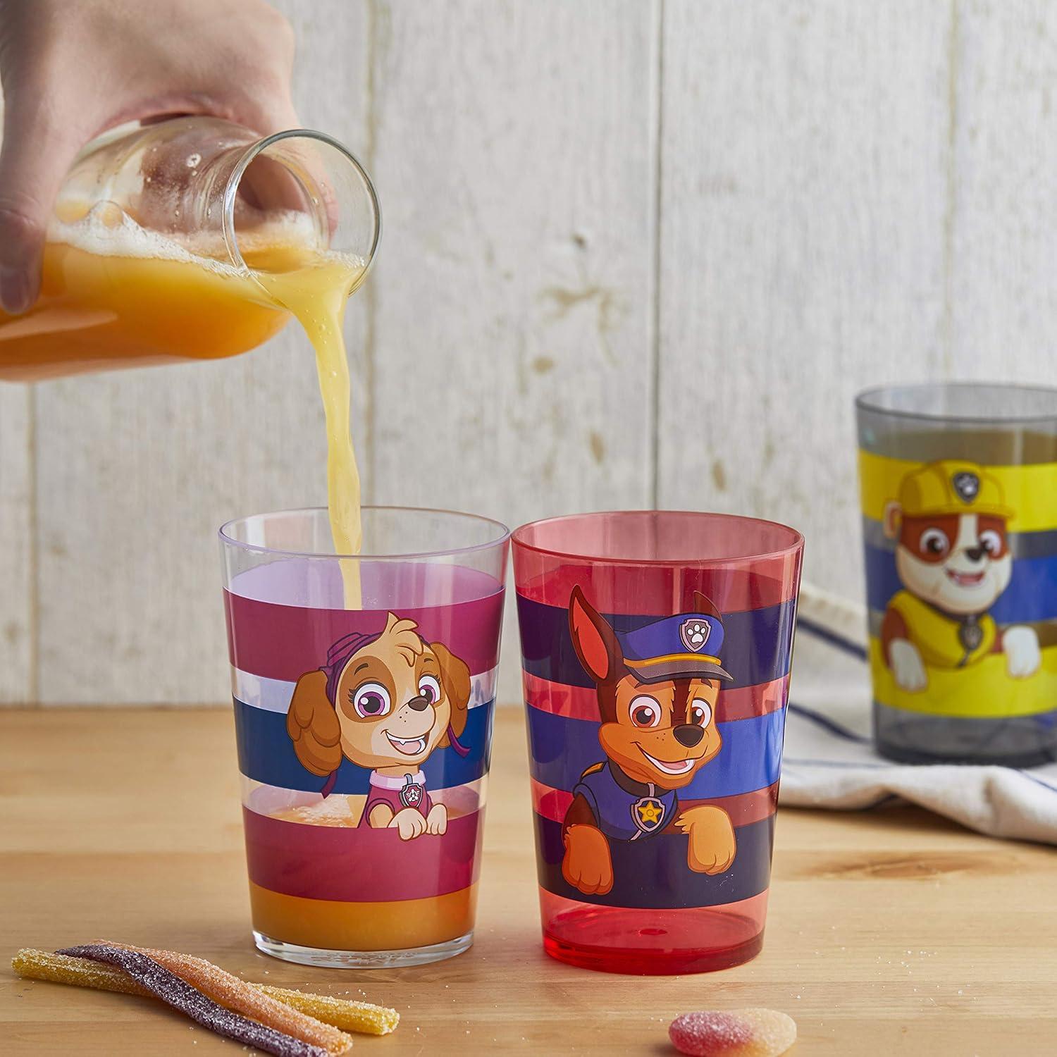 imageZak Designs Bluey Nesting Tumbler Set Includes Durable Plastic Cups with Variety Artwork Fun Drinkware is Perfect for Kids 145 oz 4Pack NonBPAChase Marshall Skye
