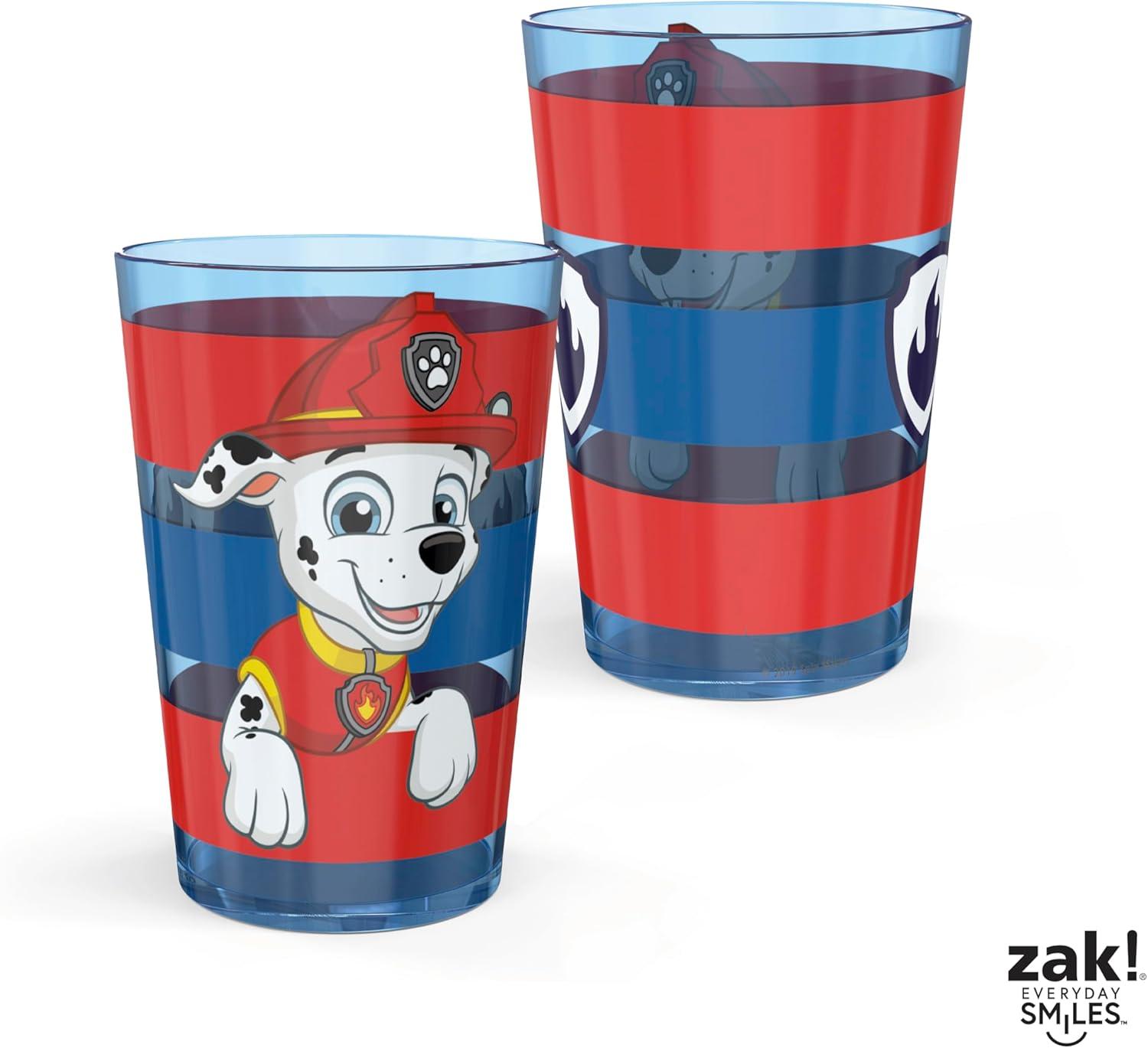 imageZak Designs Bluey Nesting Tumbler Set Includes Durable Plastic Cups with Variety Artwork Fun Drinkware is Perfect for Kids 145 oz 4Pack NonBPAChase Marshall Skye