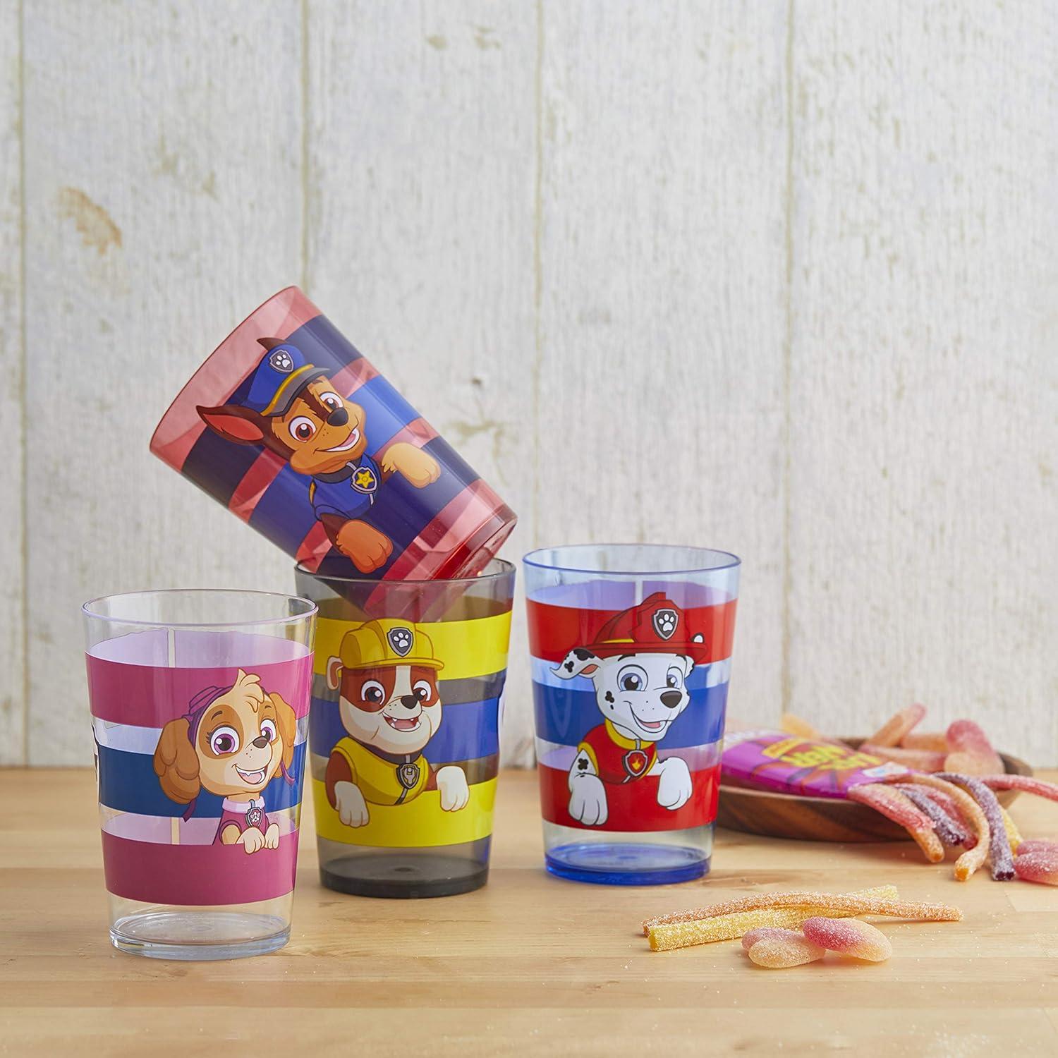 imageZak Designs Bluey Nesting Tumbler Set Includes Durable Plastic Cups with Variety Artwork Fun Drinkware is Perfect for Kids 145 oz 4Pack NonBPAChase Marshall Skye