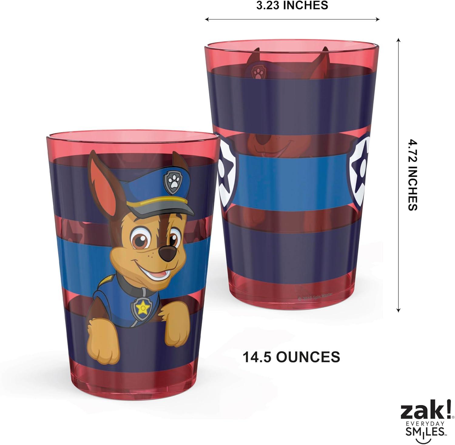 imageZak Designs Bluey Nesting Tumbler Set Includes Durable Plastic Cups with Variety Artwork Fun Drinkware is Perfect for Kids 145 oz 4Pack NonBPAChase Marshall Skye