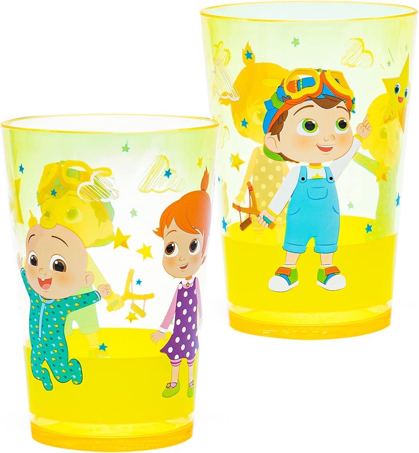 imageZak Designs Bluey Nesting Tumbler Set Includes Durable Plastic Cups with Variety Artwork Fun Drinkware is Perfect for Kids 145 oz 4Pack NonBPACoComelon