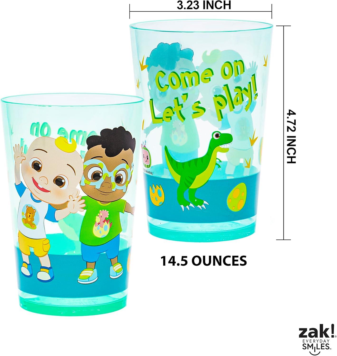 imageZak Designs Bluey Nesting Tumbler Set Includes Durable Plastic Cups with Variety Artwork Fun Drinkware is Perfect for Kids 145 oz 4Pack NonBPACoComelon