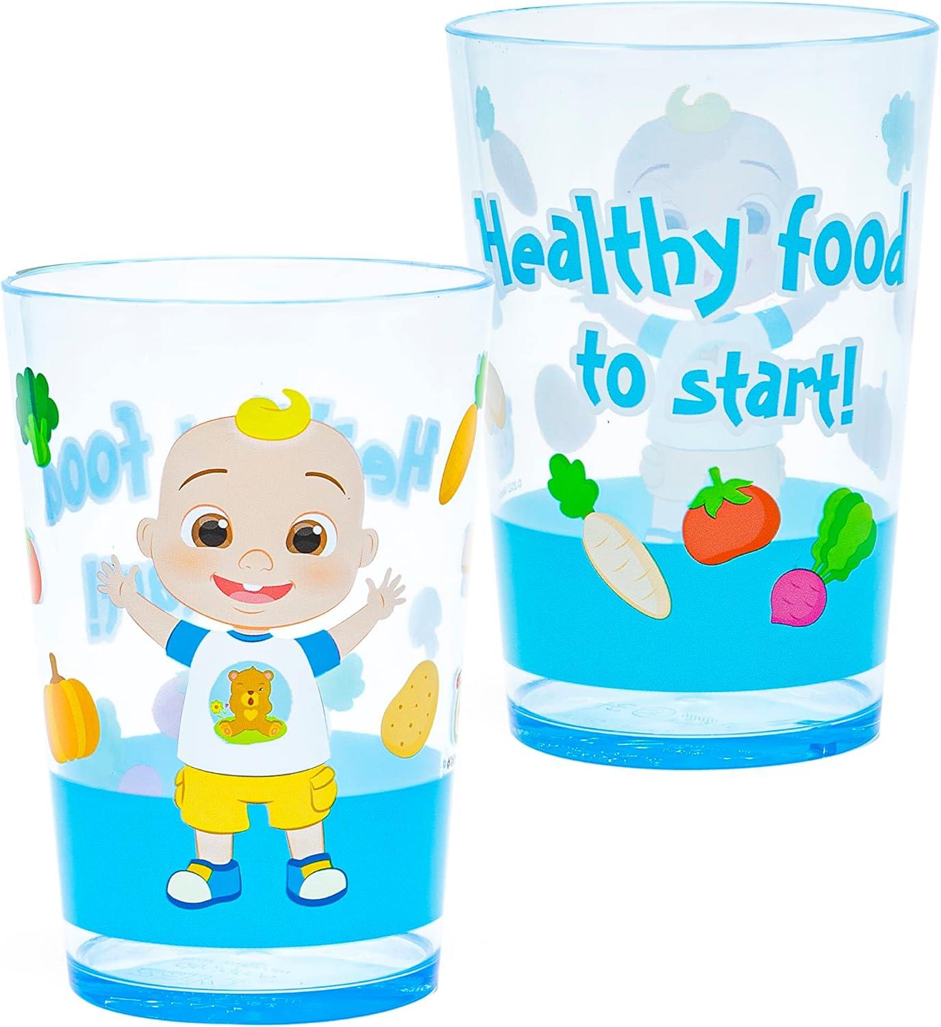 imageZak Designs Bluey Nesting Tumbler Set Includes Durable Plastic Cups with Variety Artwork Fun Drinkware is Perfect for Kids 145 oz 4Pack NonBPACoComelon