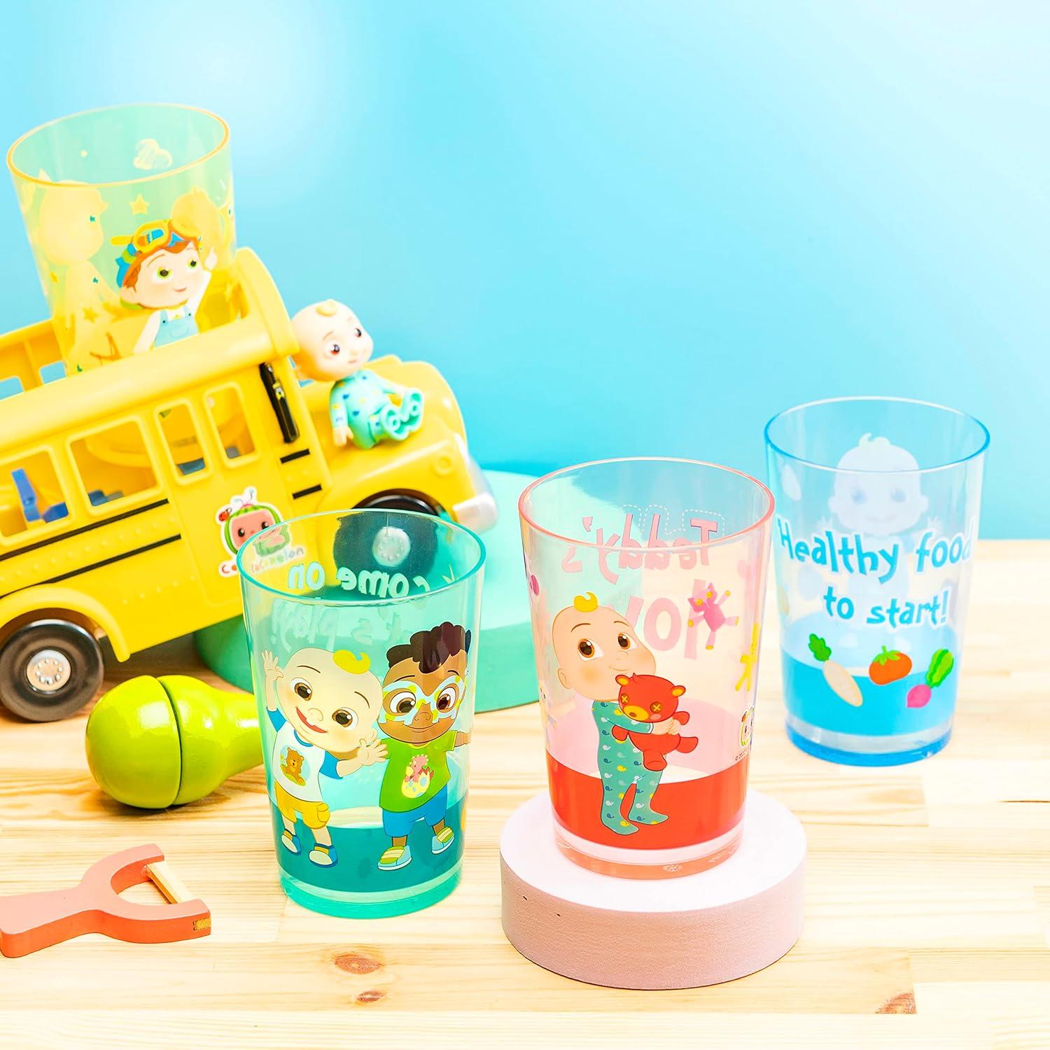 imageZak Designs Bluey Nesting Tumbler Set Includes Durable Plastic Cups with Variety Artwork Fun Drinkware is Perfect for Kids 145 oz 4Pack NonBPACoComelon