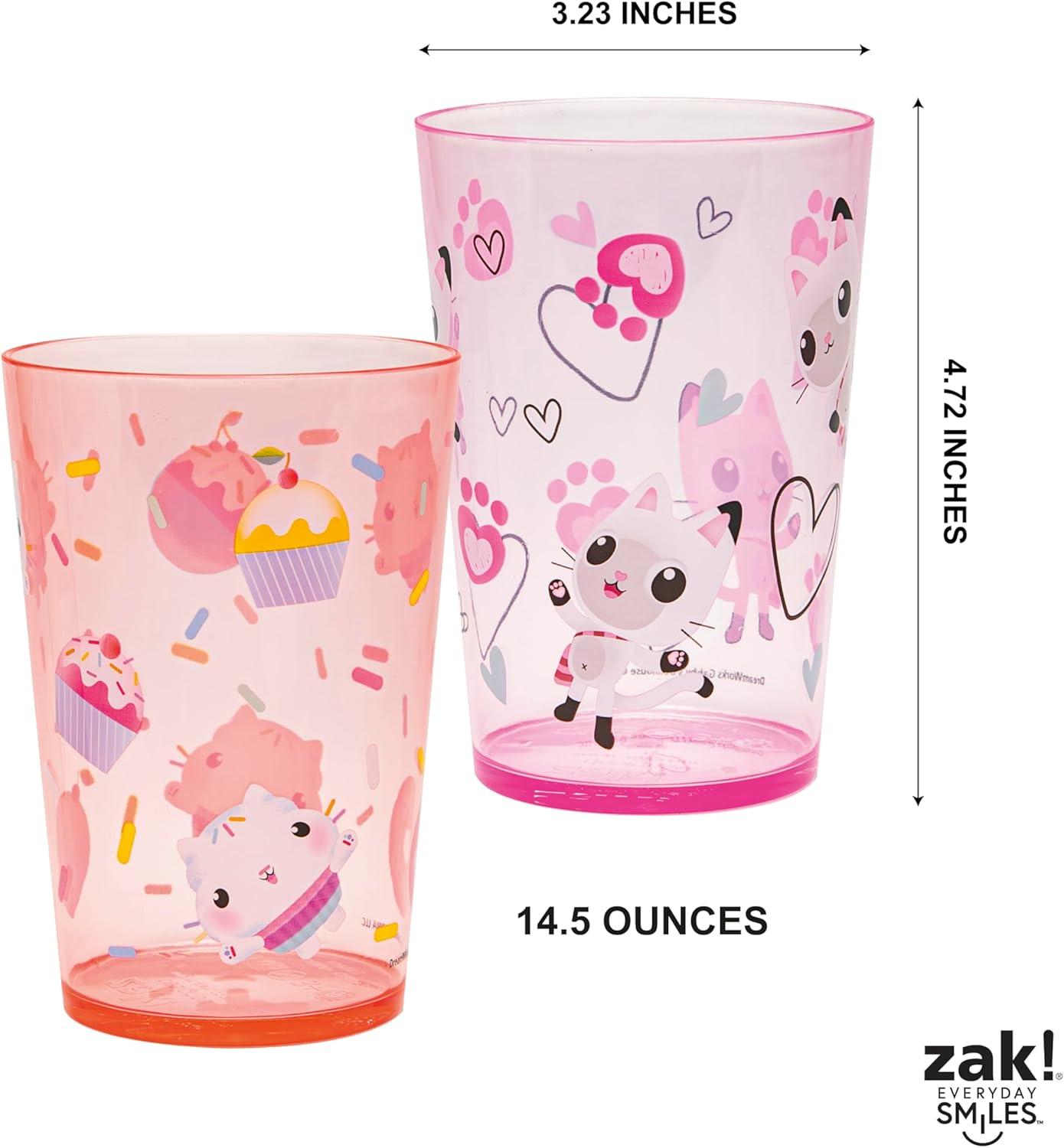 imageZak Designs Bluey Nesting Tumbler Set Includes Durable Plastic Cups with Variety Artwork Fun Drinkware is Perfect for Kids 145 oz 4Pack NonBPAGabbys Dollhouse