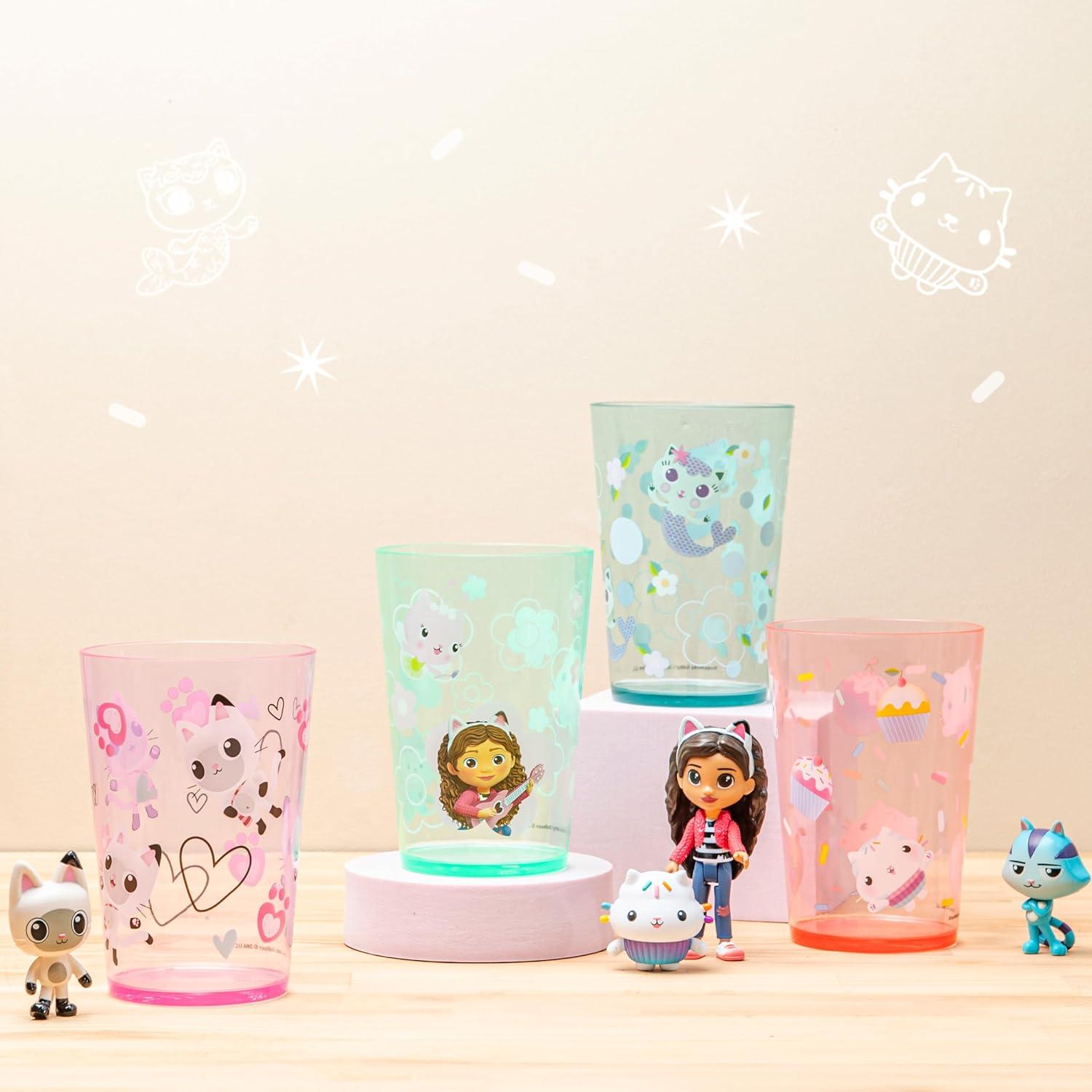 imageZak Designs Bluey Nesting Tumbler Set Includes Durable Plastic Cups with Variety Artwork Fun Drinkware is Perfect for Kids 145 oz 4Pack NonBPAGabbys Dollhouse