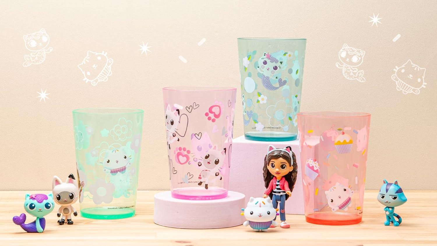 imageZak Designs Bluey Nesting Tumbler Set Includes Durable Plastic Cups with Variety Artwork Fun Drinkware is Perfect for Kids 145 oz 4Pack NonBPAGabbys Dollhouse