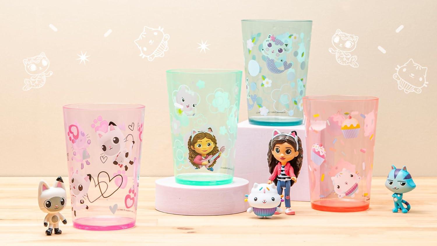 imageZak Designs Bluey Nesting Tumbler Set Includes Durable Plastic Cups with Variety Artwork Fun Drinkware is Perfect for Kids 145 oz 4Pack NonBPAGabbys Dollhouse