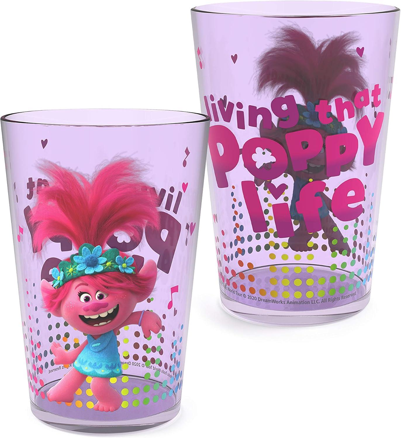 imageZak Designs Bluey Nesting Tumbler Set Includes Durable Plastic Cups with Variety Artwork Fun Drinkware is Perfect for Kids 145 oz 4Pack NonBPAPoppy Friends